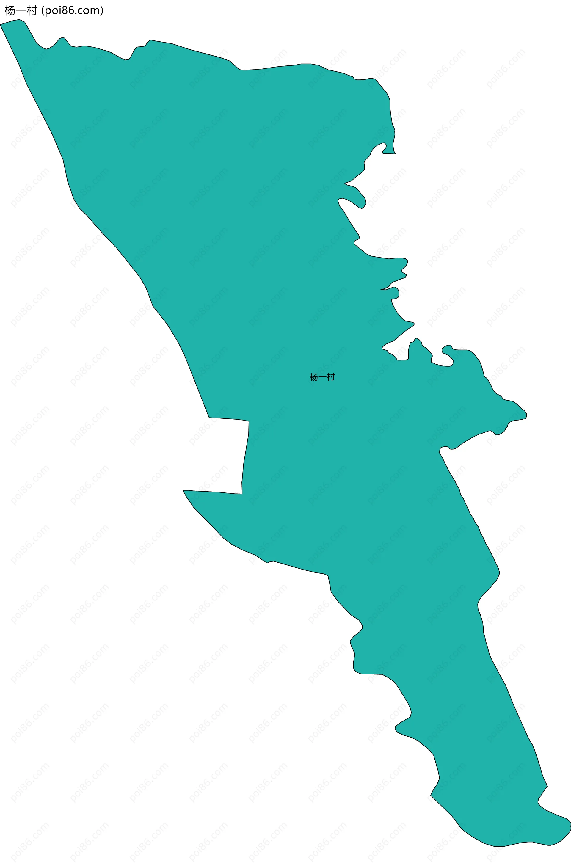 杨一村边界地图
