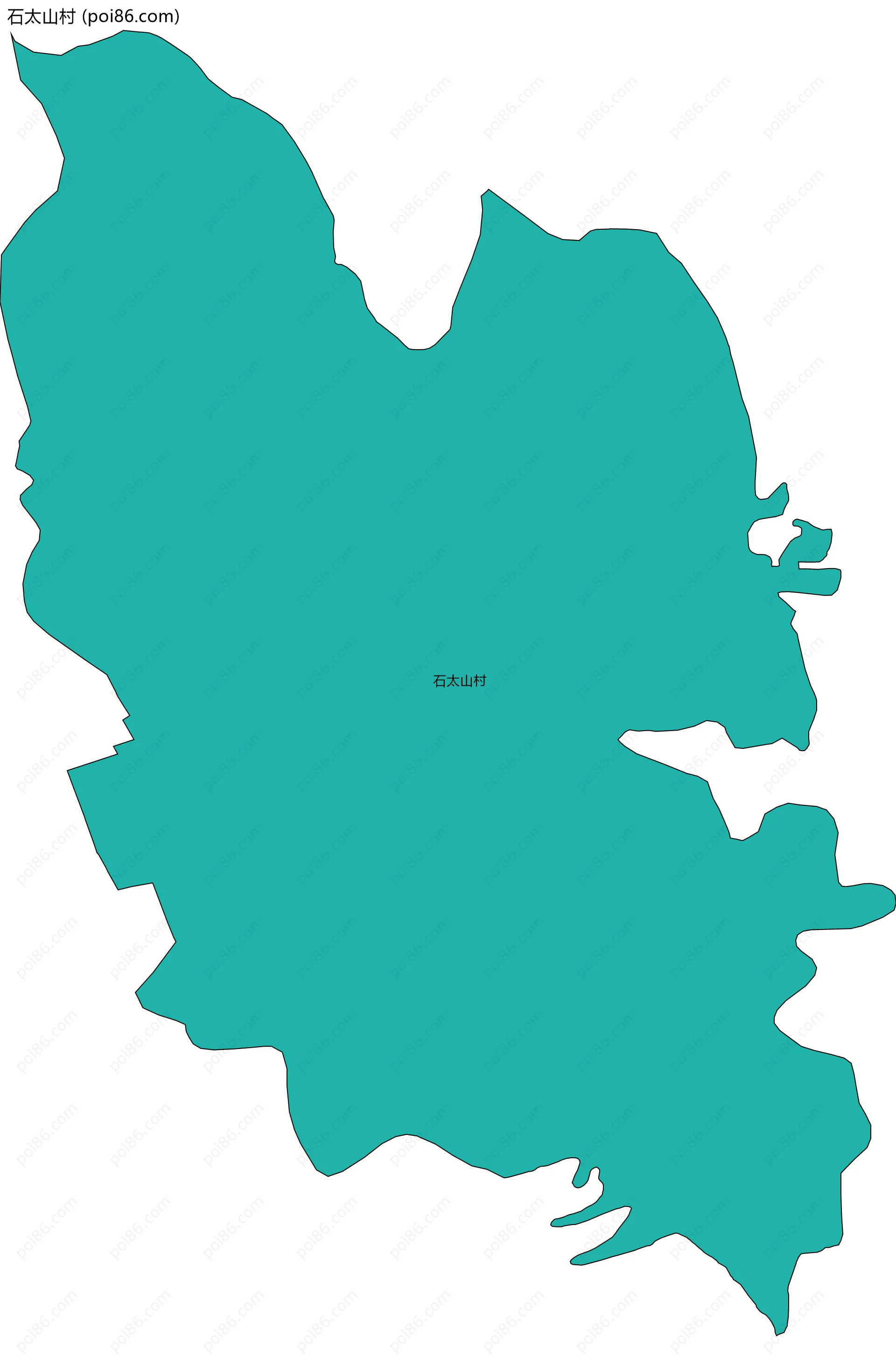 石太山村边界地图