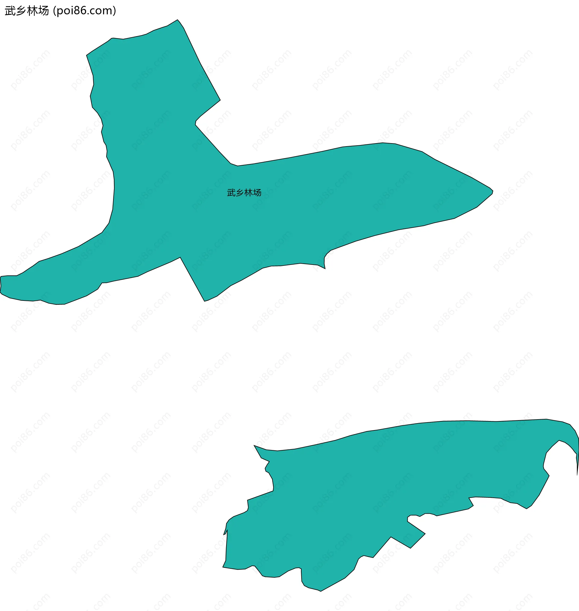 武乡林场边界地图