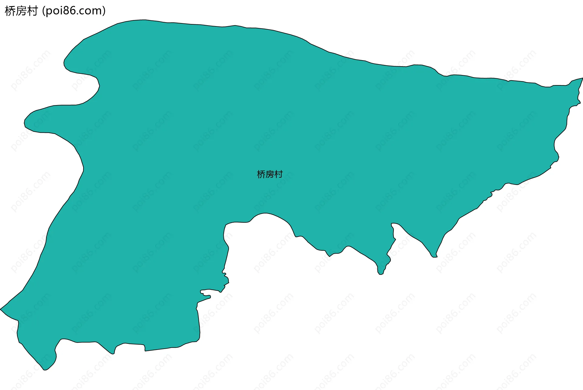 桥房村边界地图