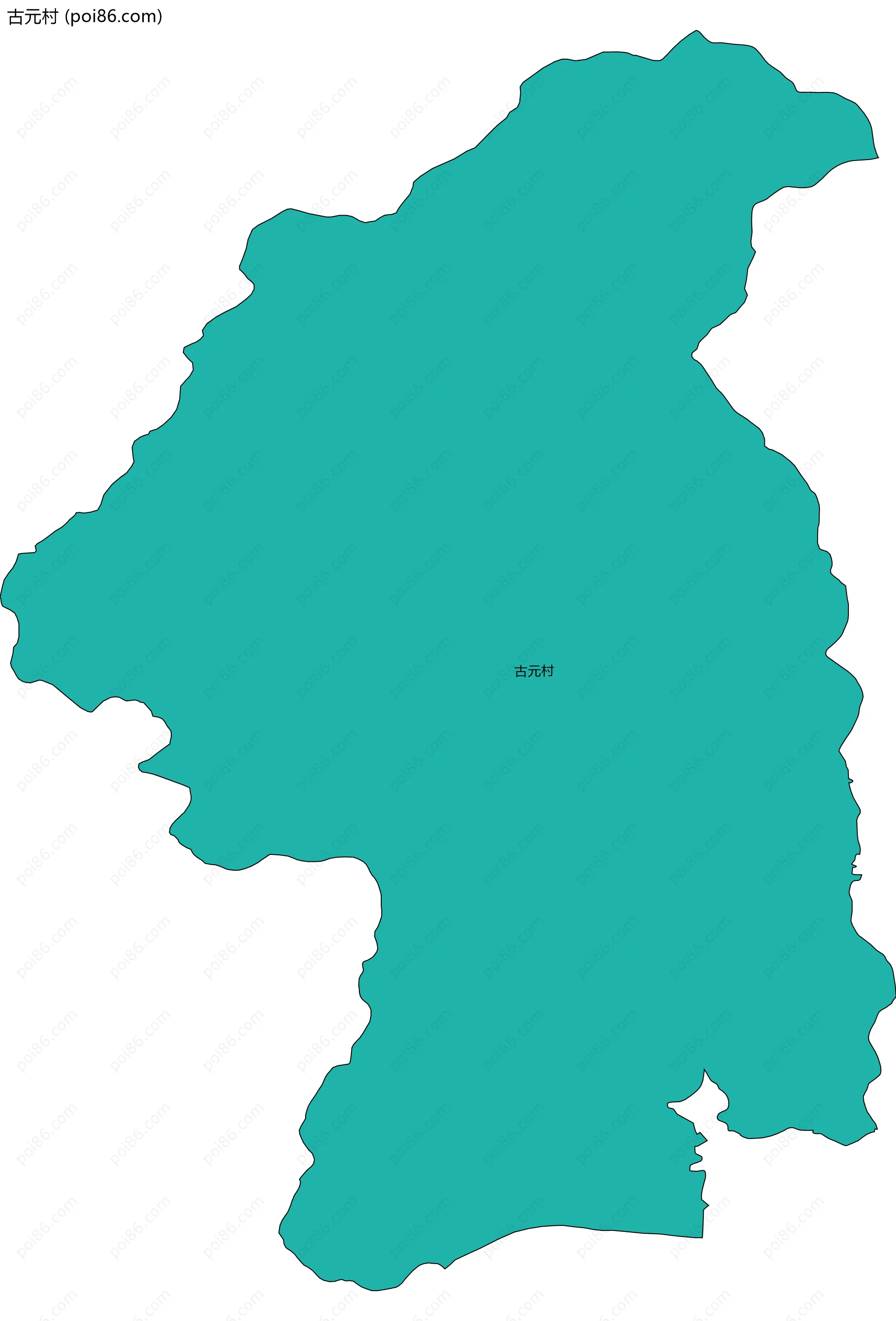 古元村边界地图