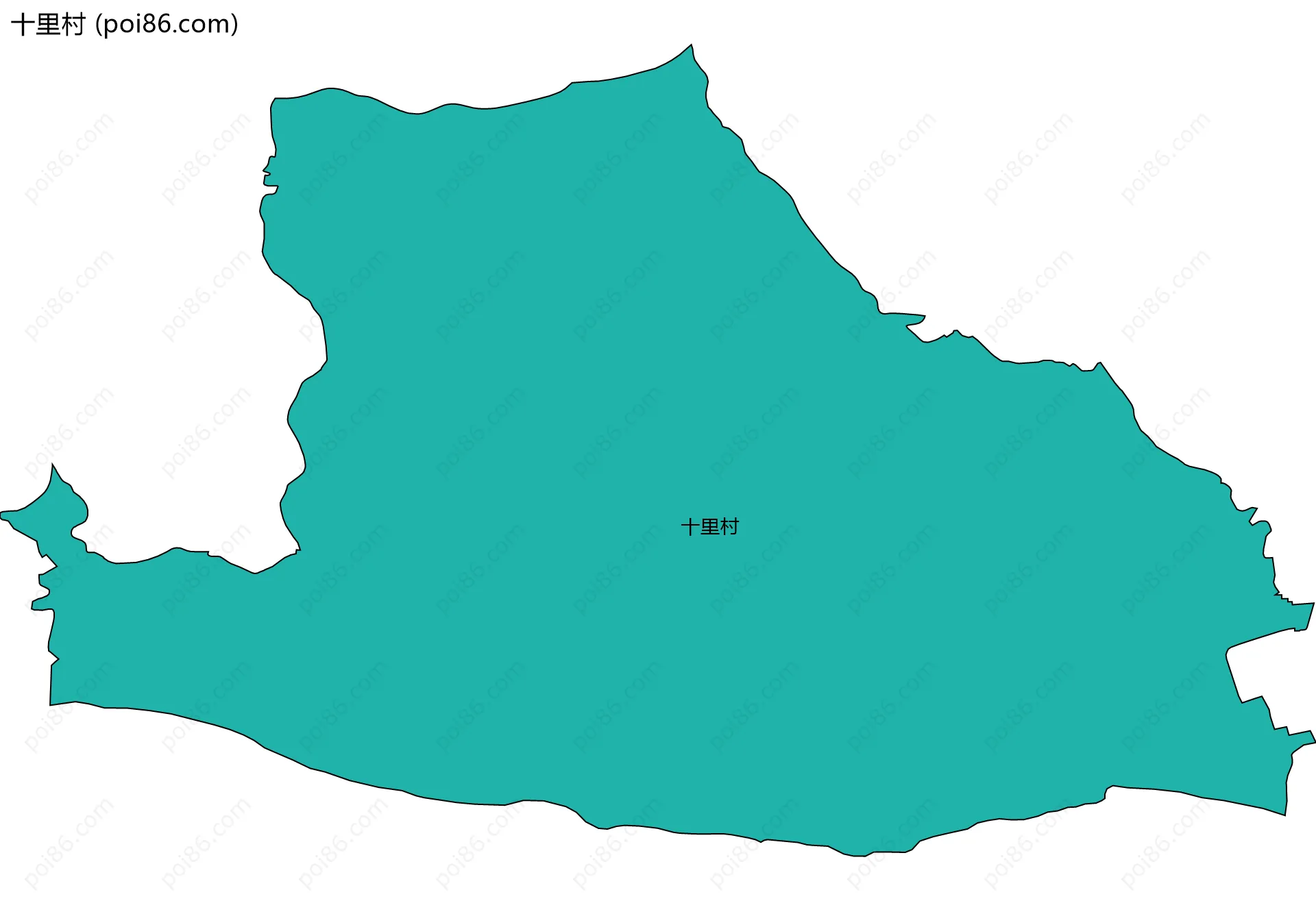 十里村边界地图