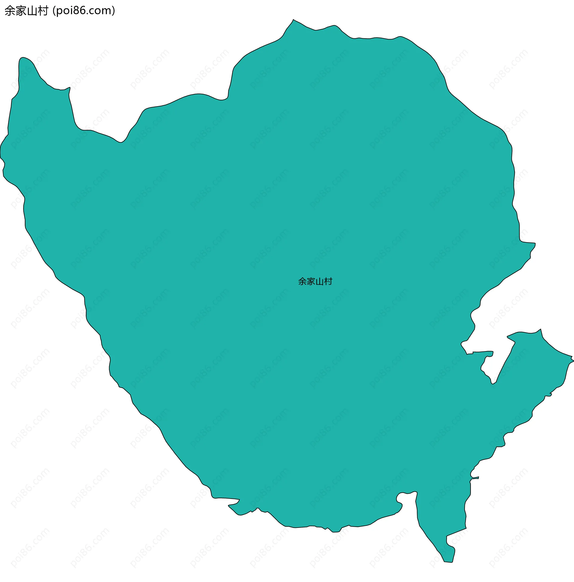 余家山村边界地图