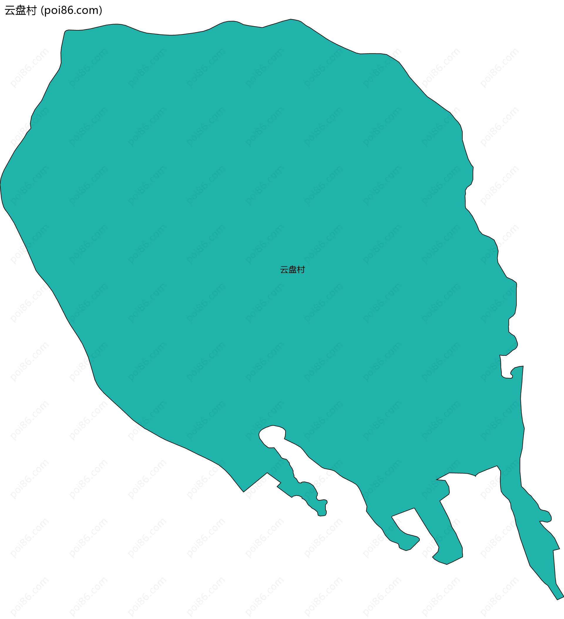 云盘村边界地图