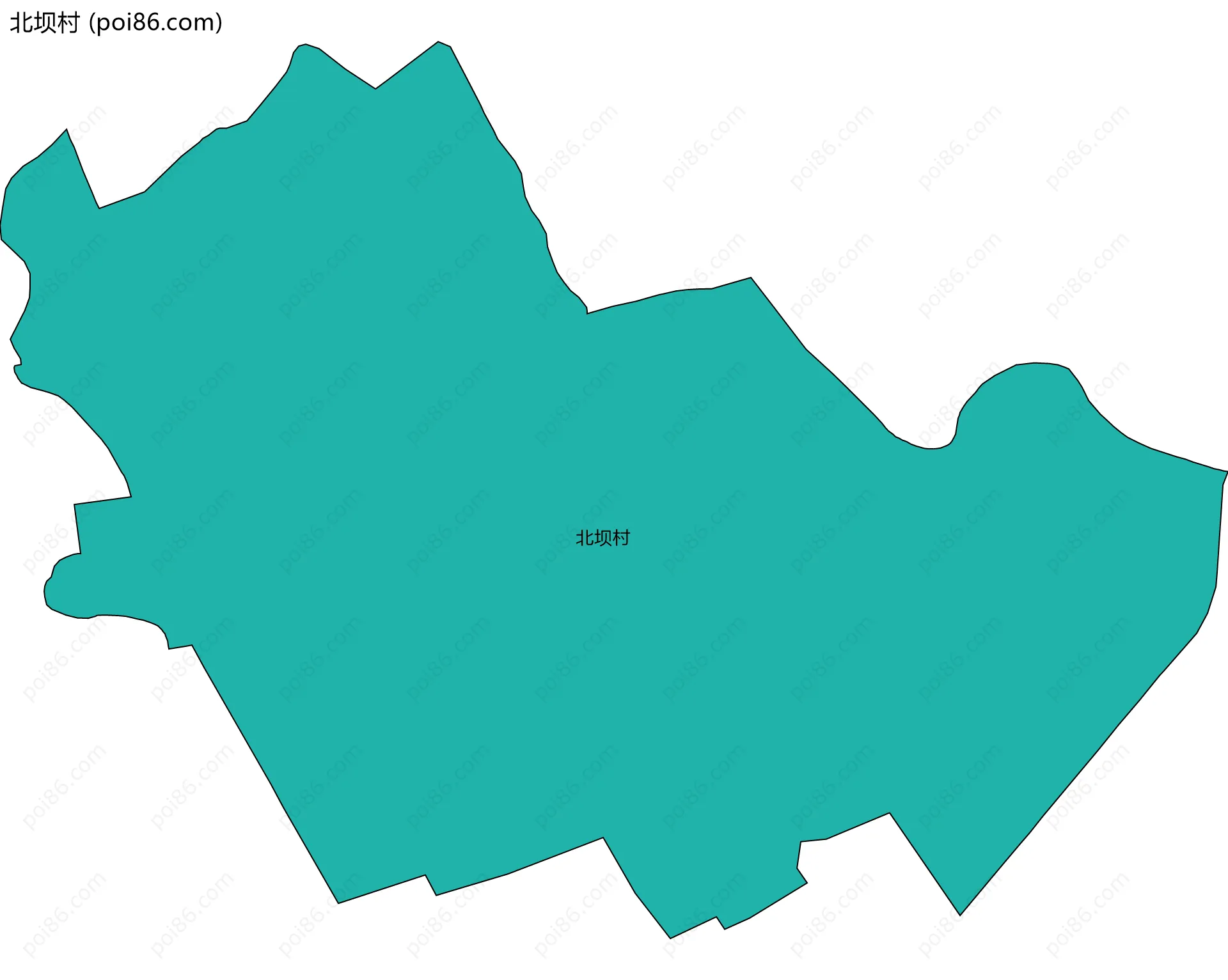 北坝村边界地图
