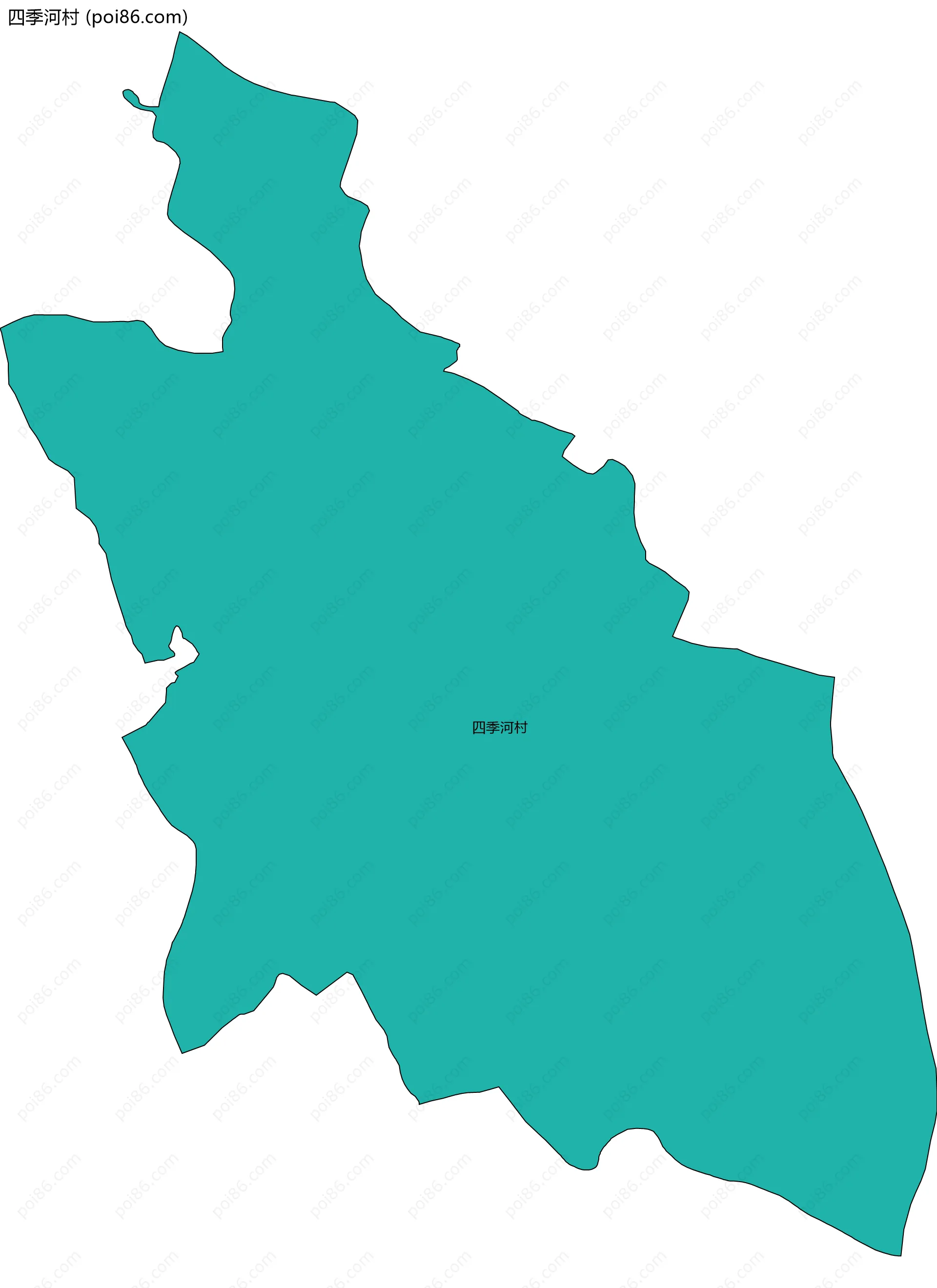 四季河村边界地图