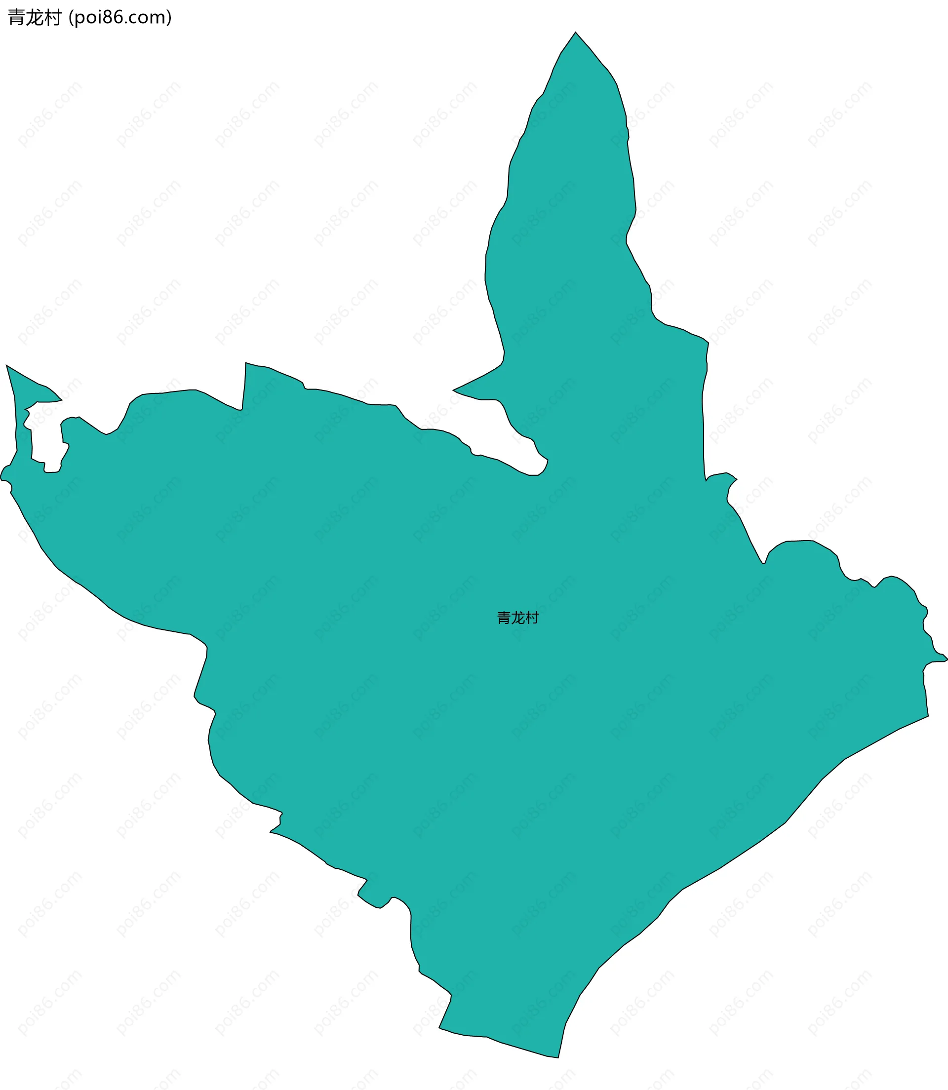 青龙村边界地图