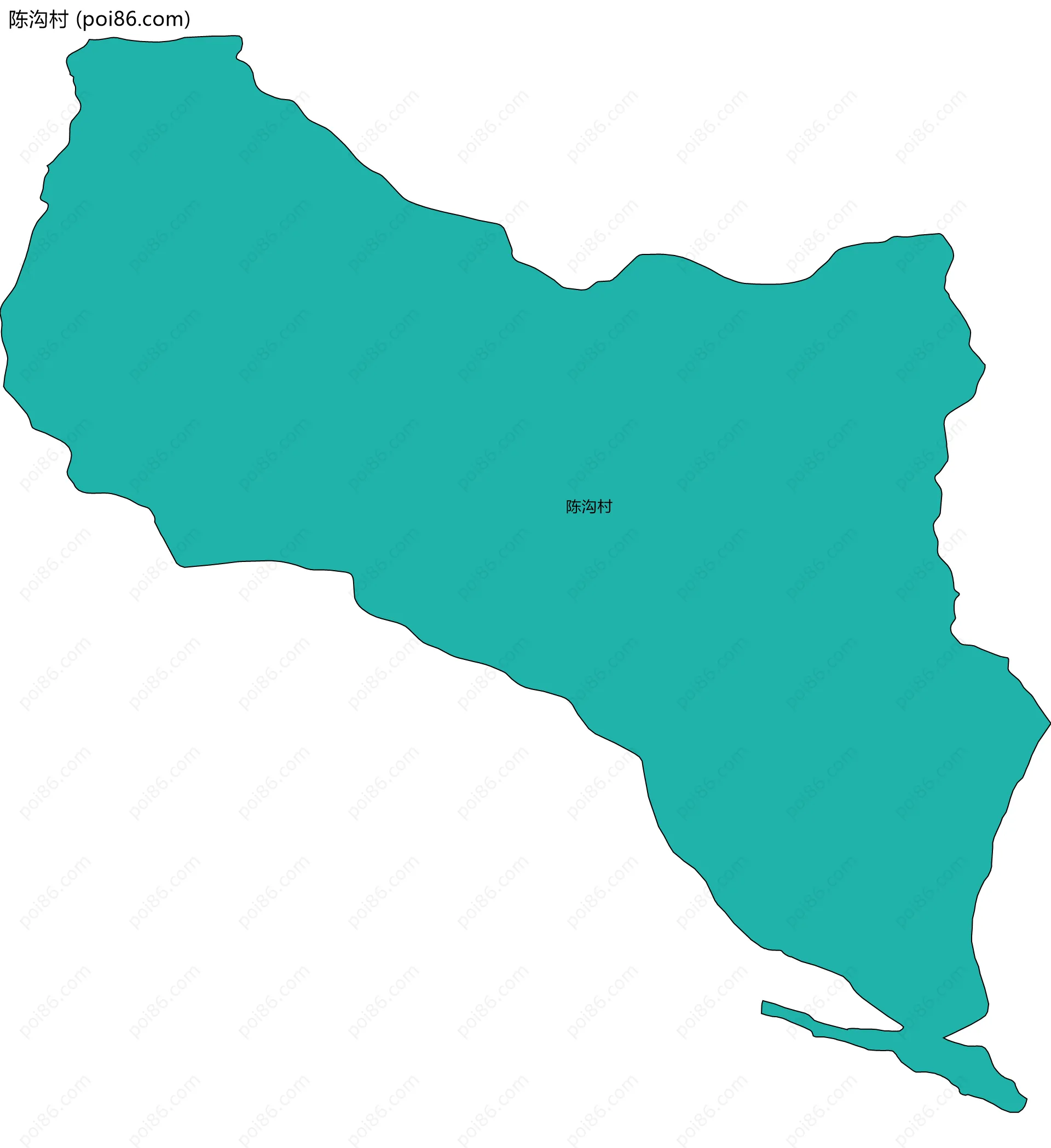 陈沟村边界地图