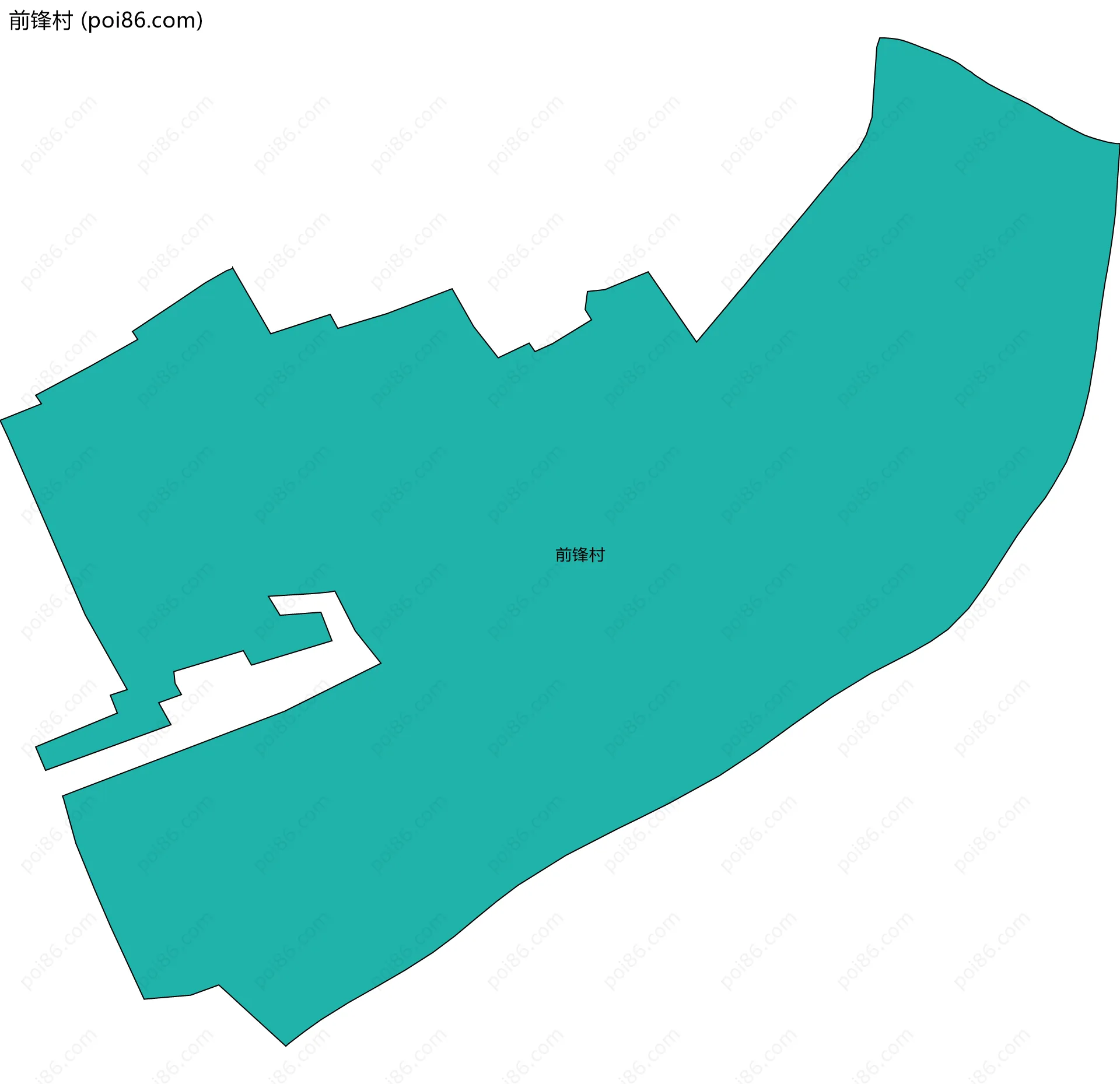 前锋村边界地图