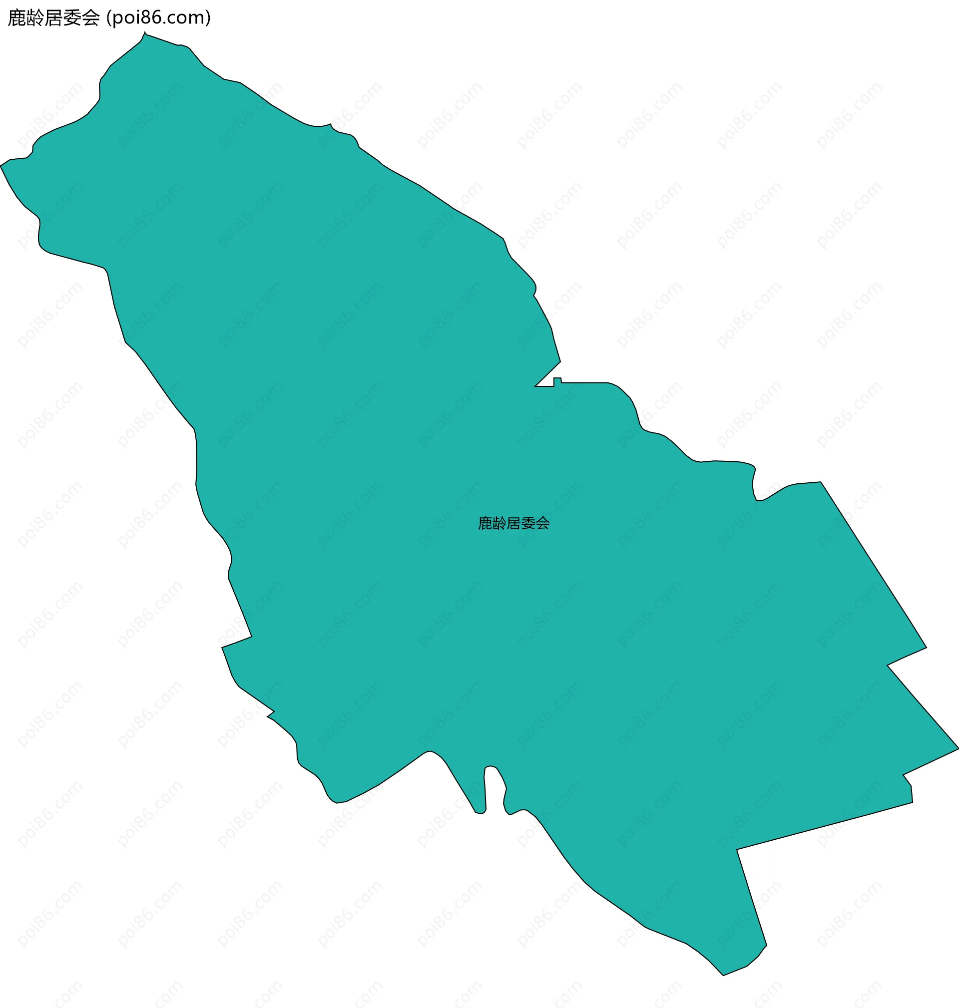 鹿龄居委会边界地图