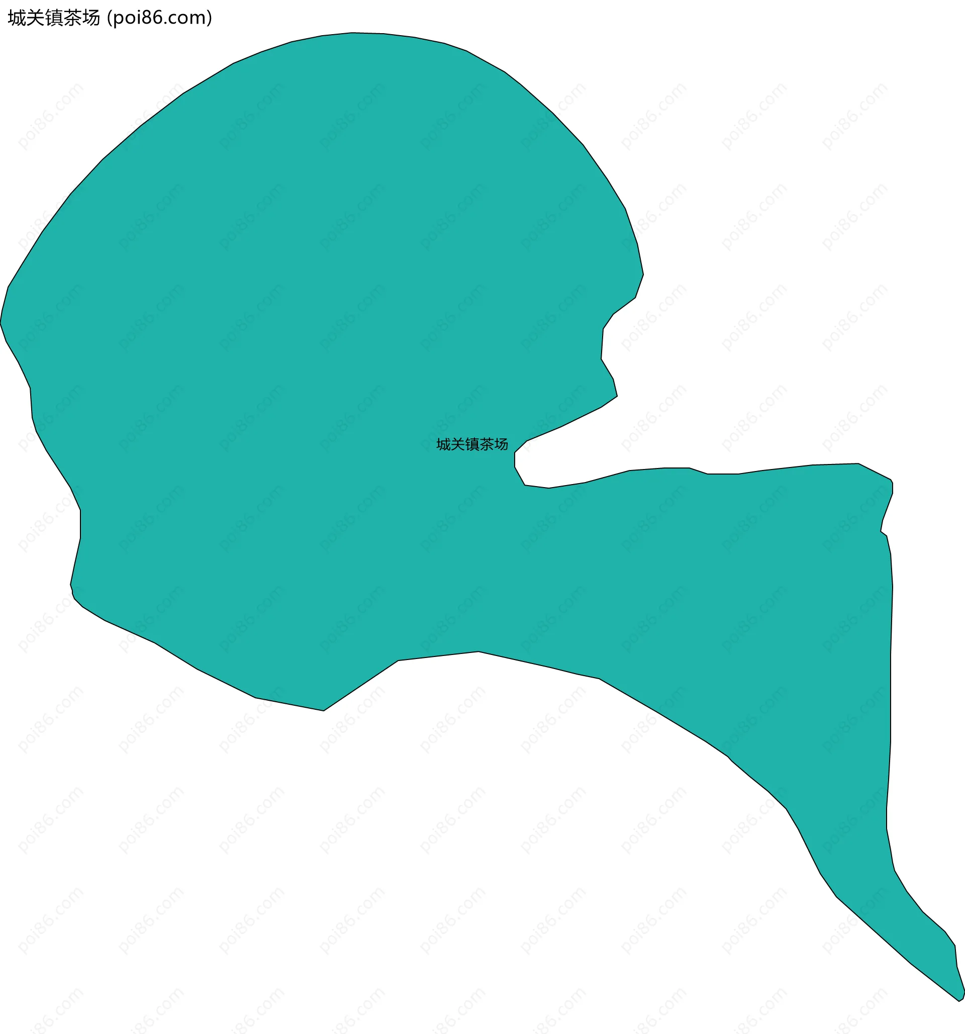 城关镇茶场边界地图