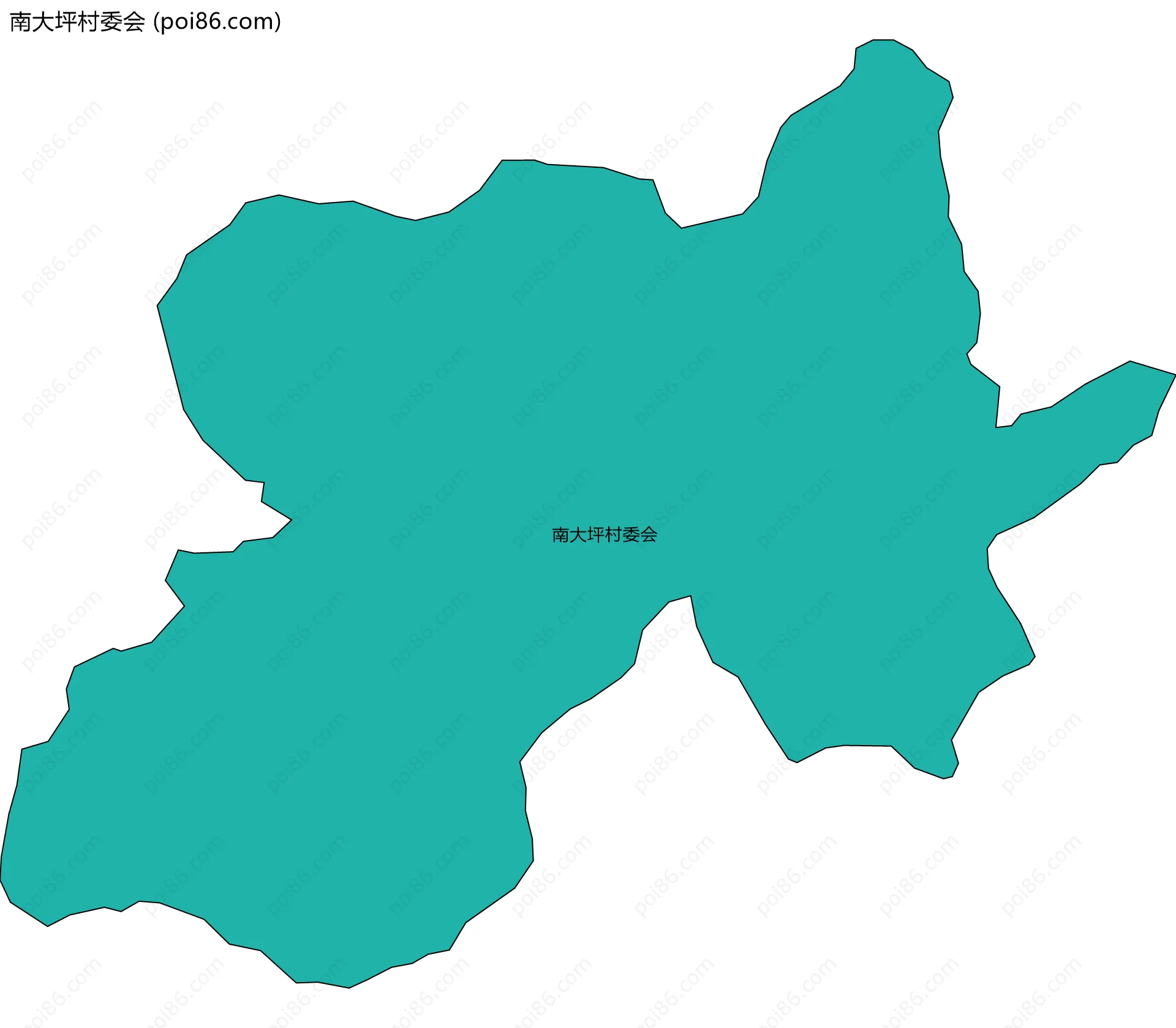 南大坪村委会边界地图