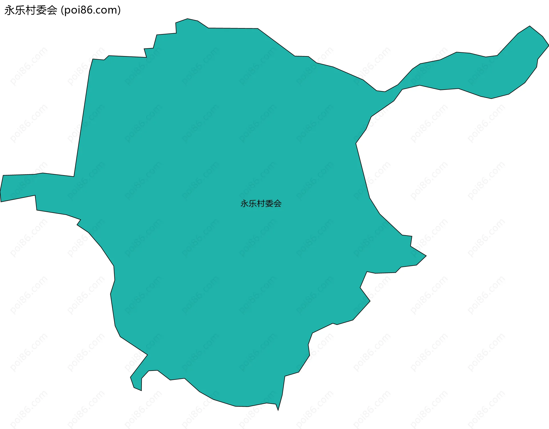 永乐村委会边界地图