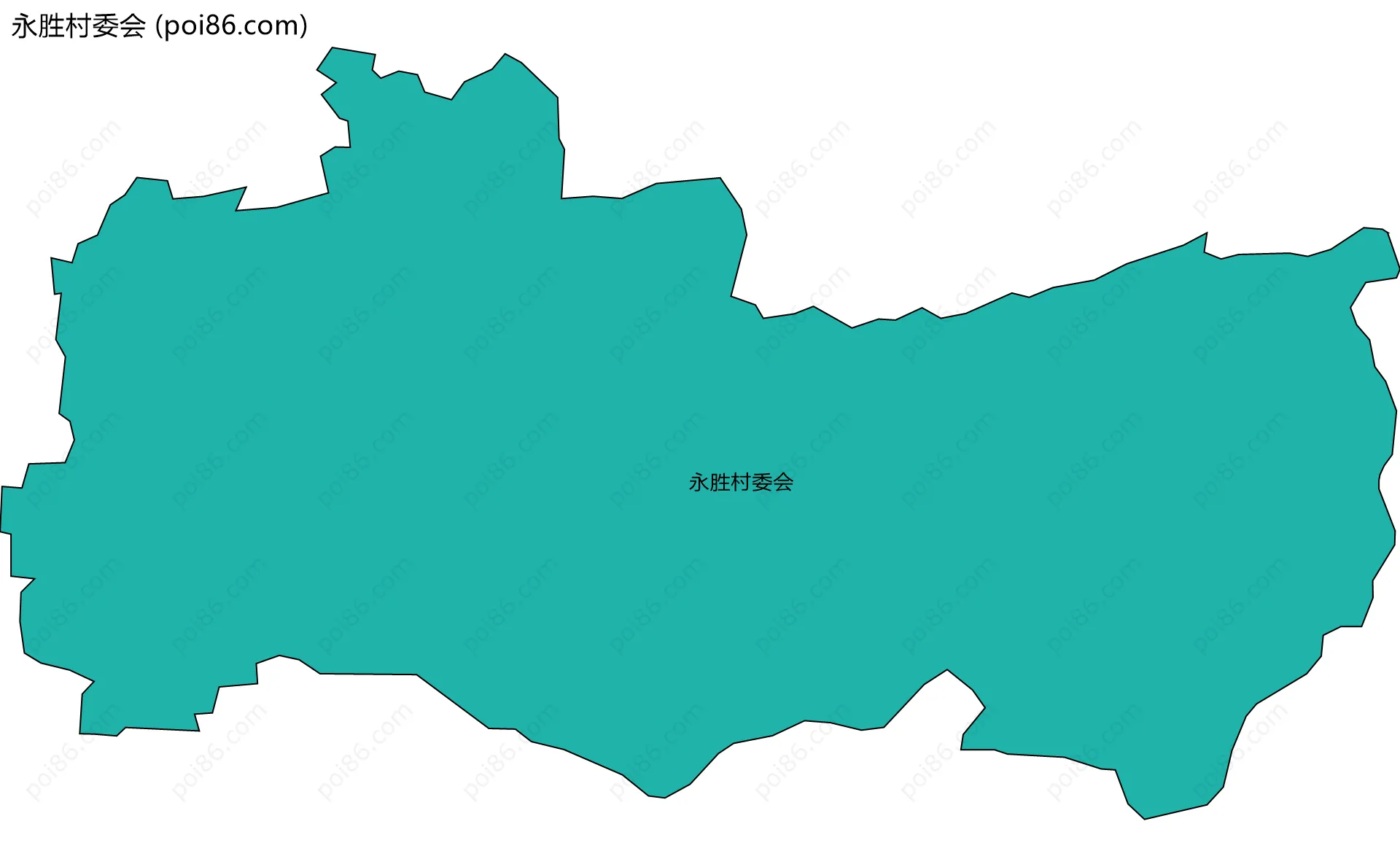 永胜村委会边界地图