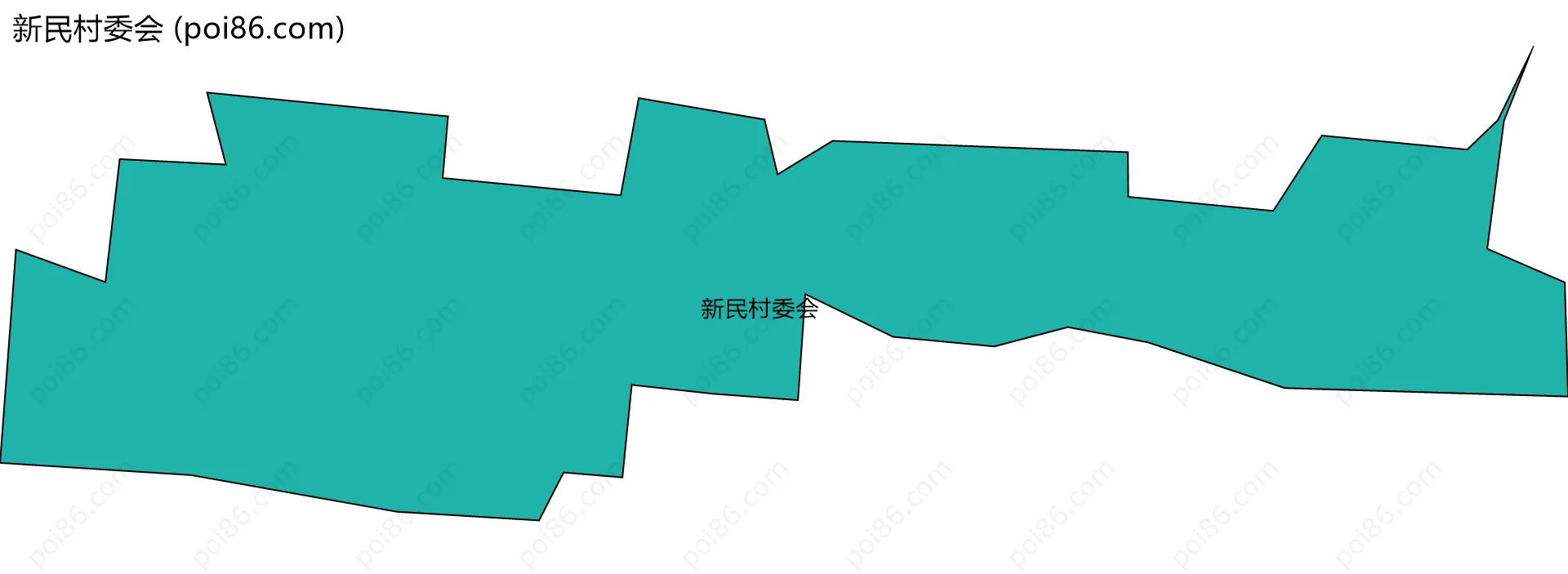 新民村委会边界地图