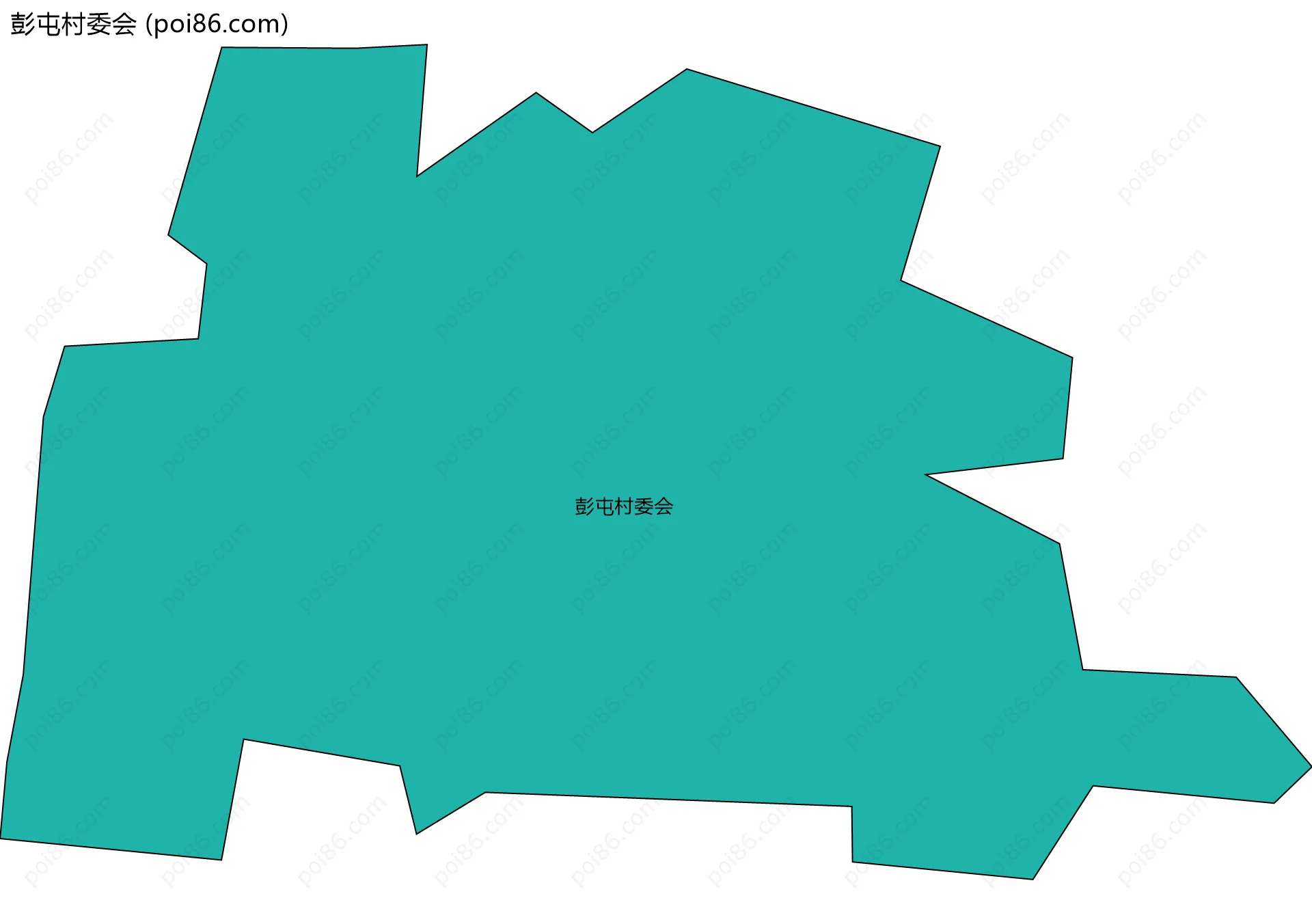 彭屯村委会边界地图