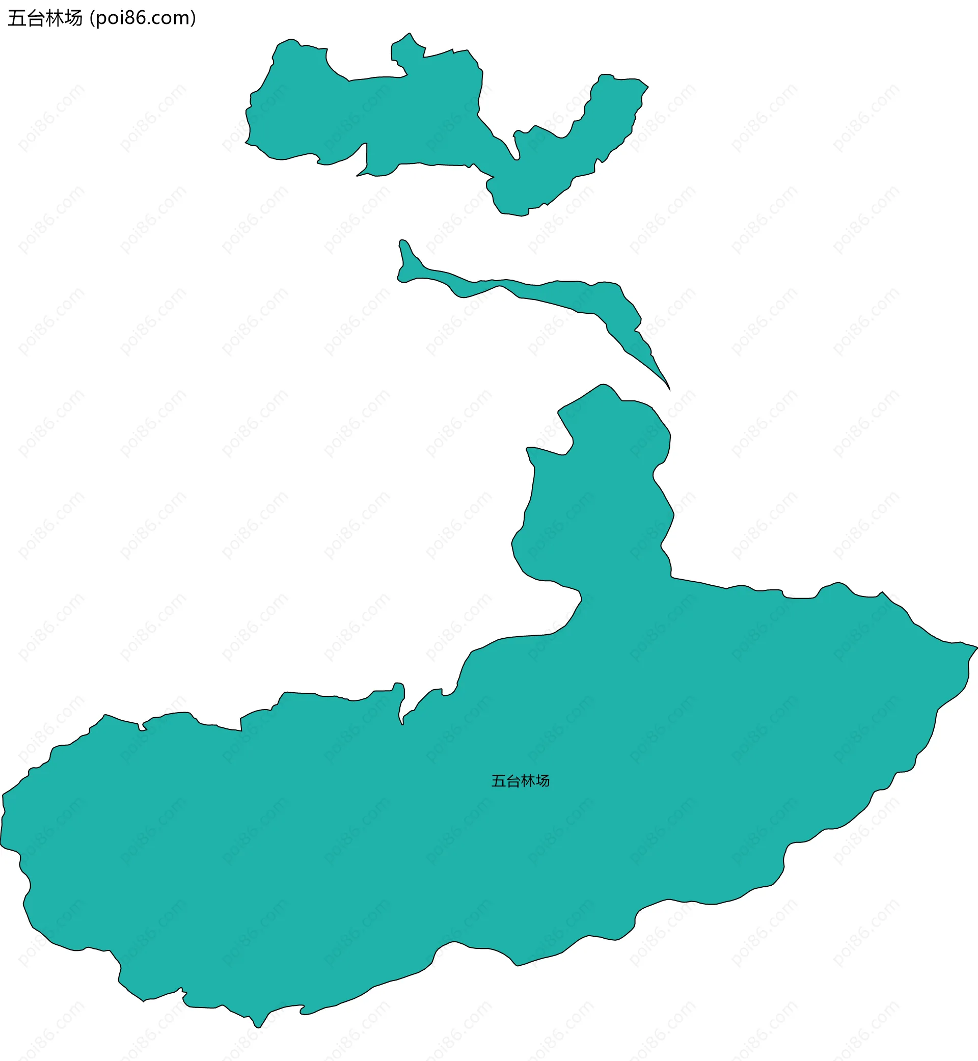 五台林场边界地图