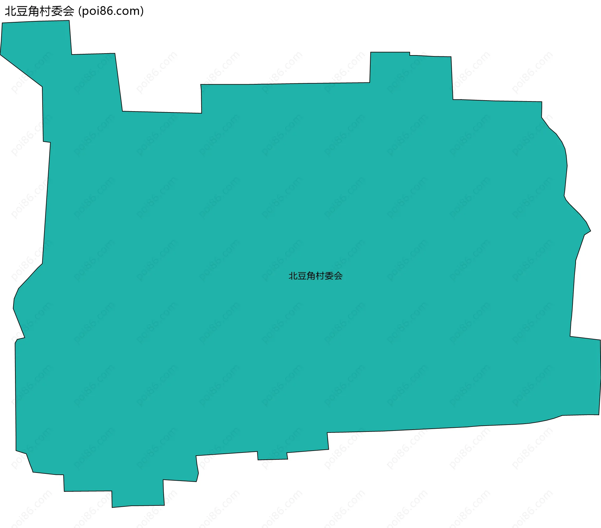 北豆角村委会边界地图