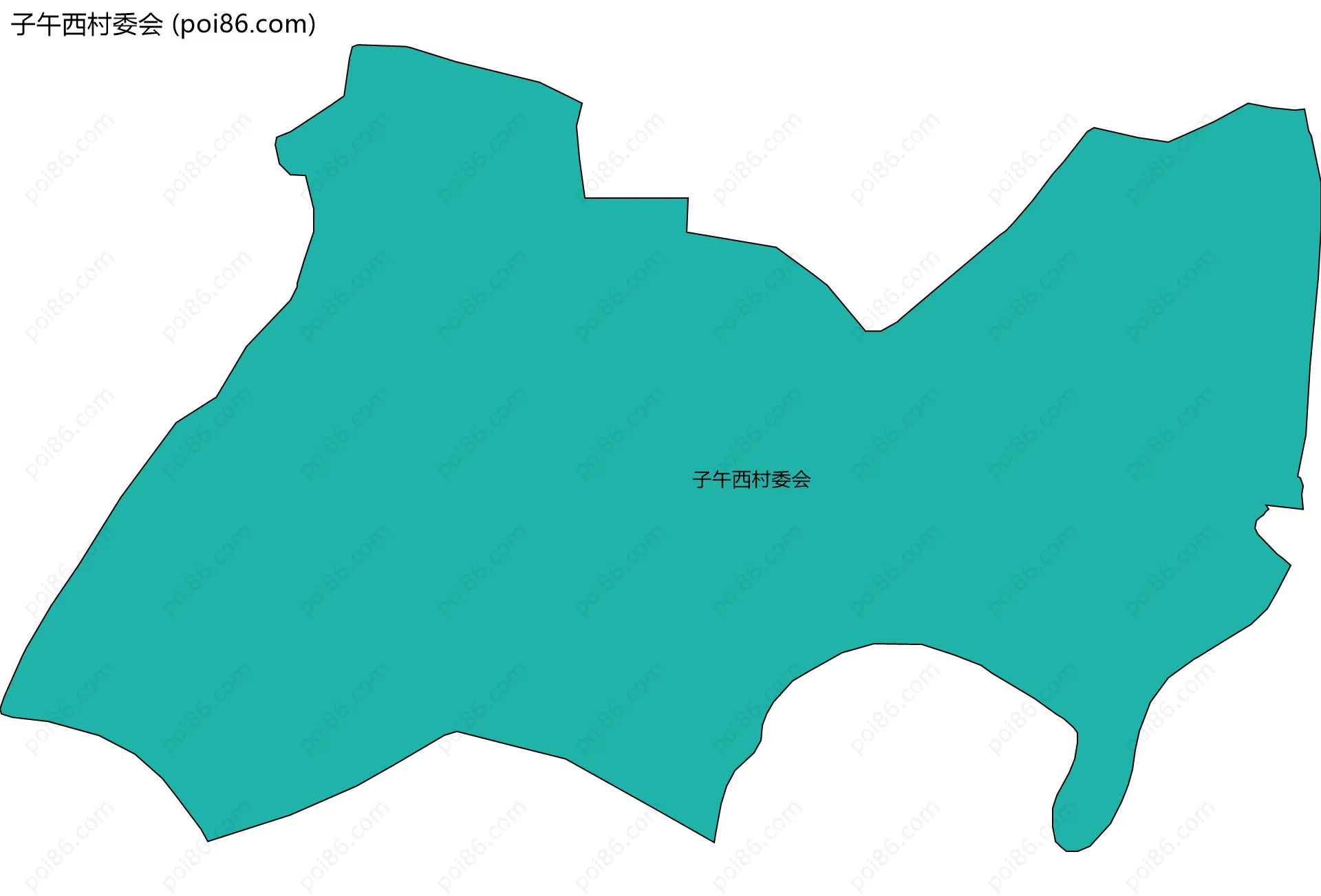 子午西村委会边界地图