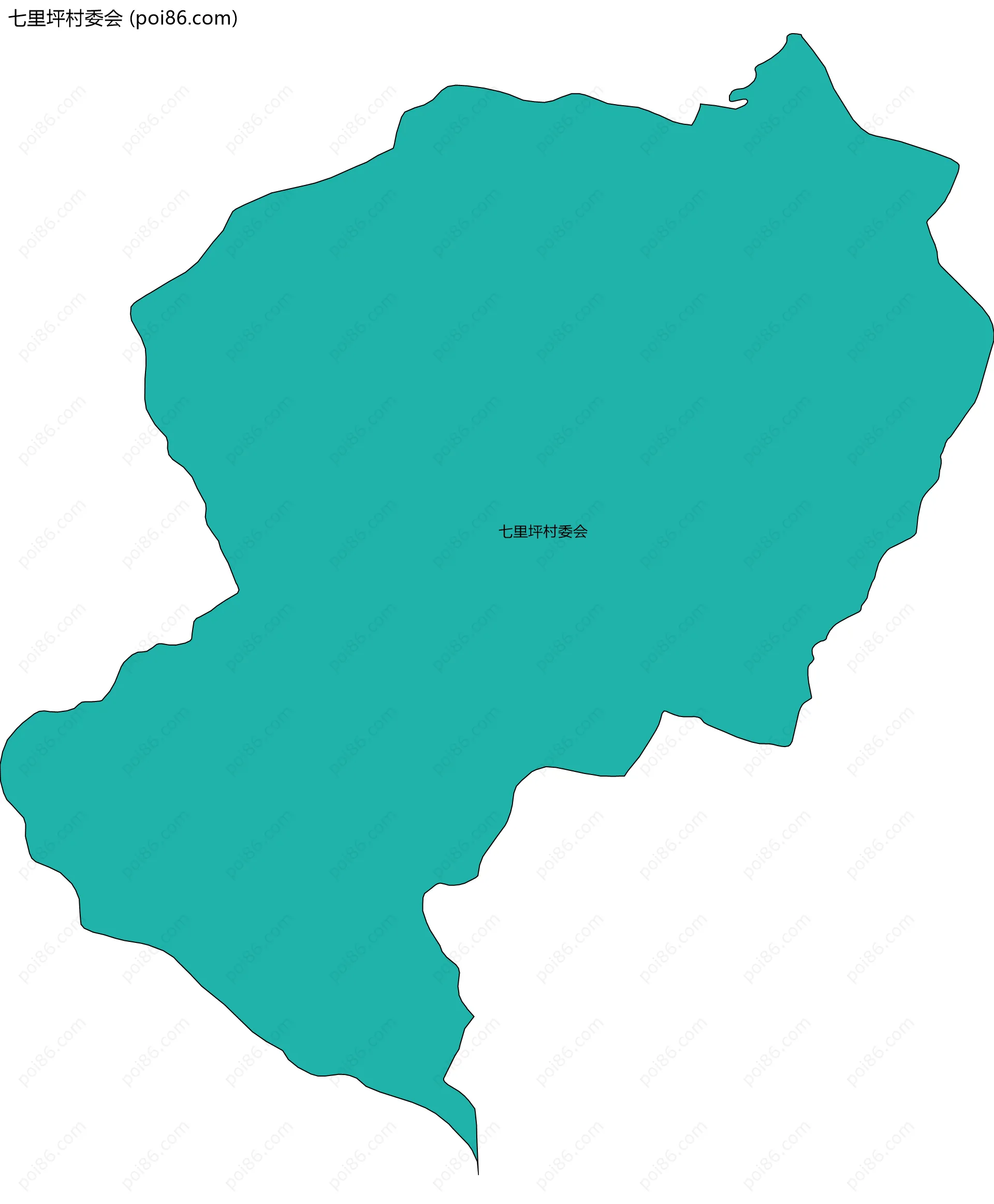 七里坪村委会边界地图