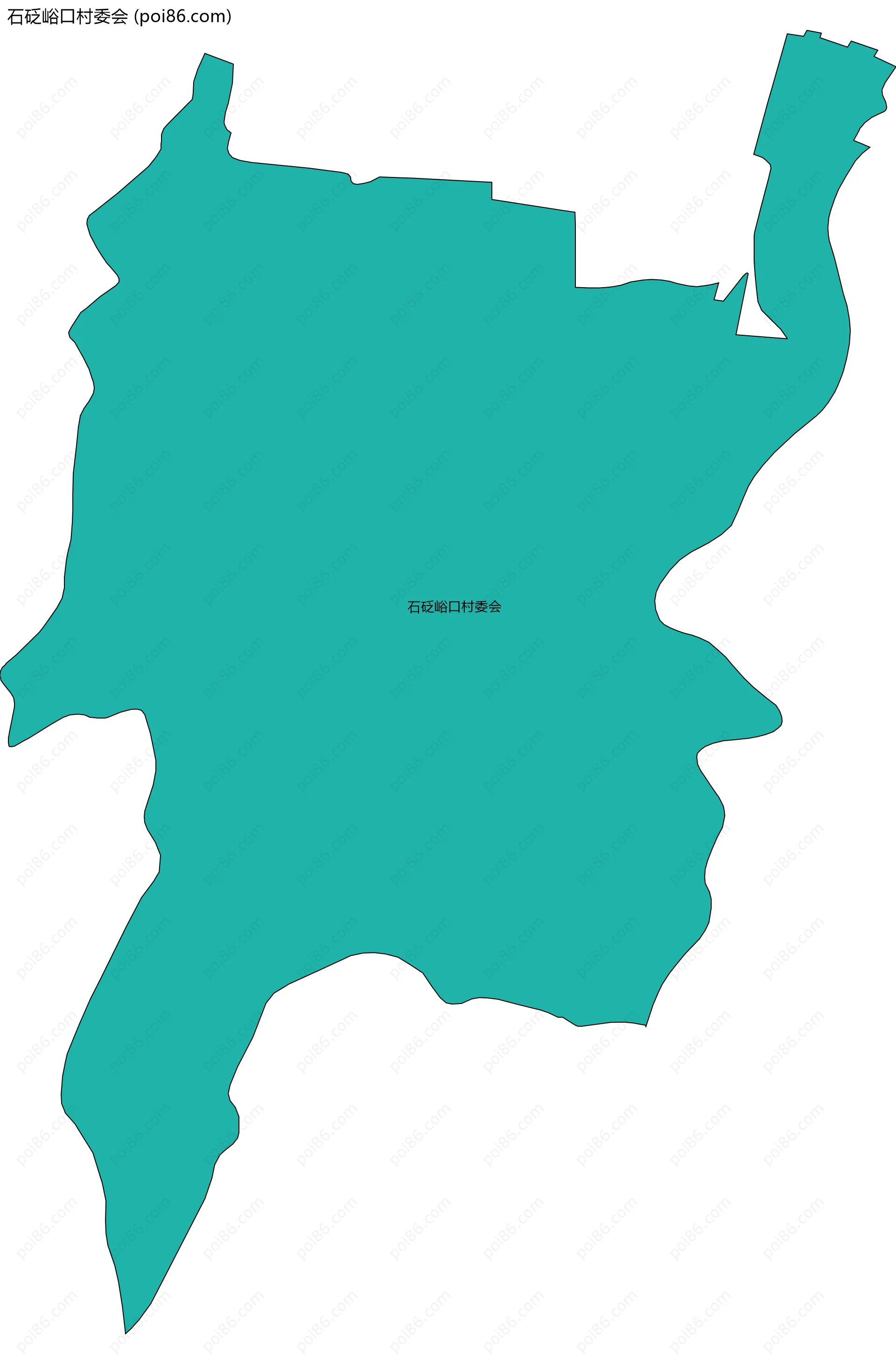 石砭峪口村委会边界地图