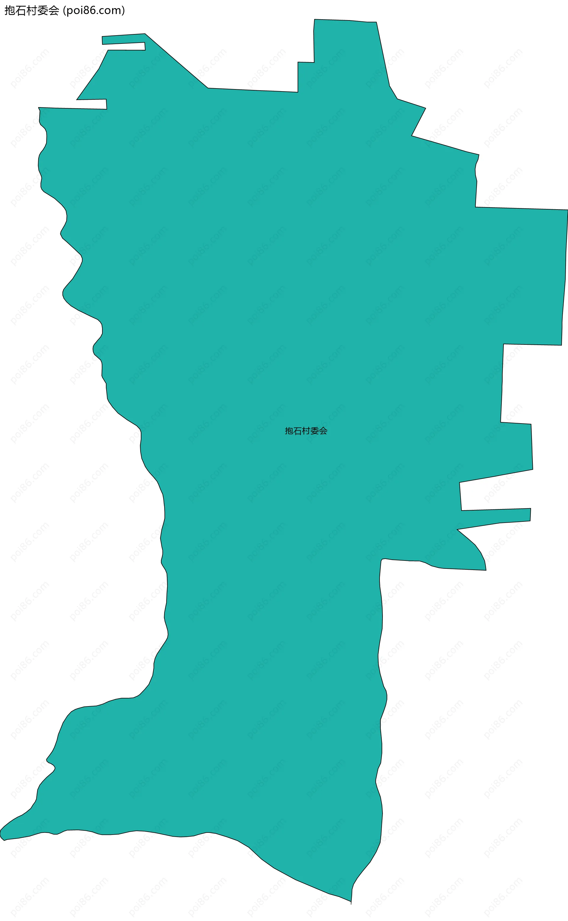 抱石村委会边界地图