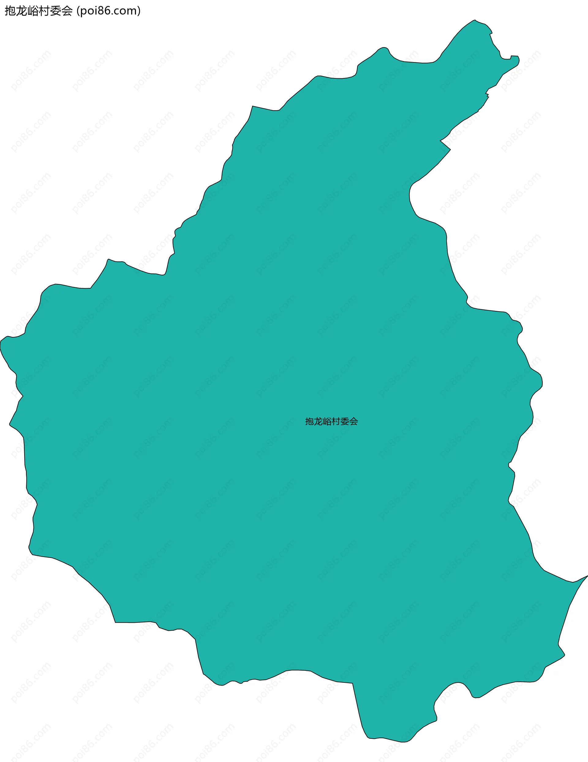 抱龙峪村委会边界地图