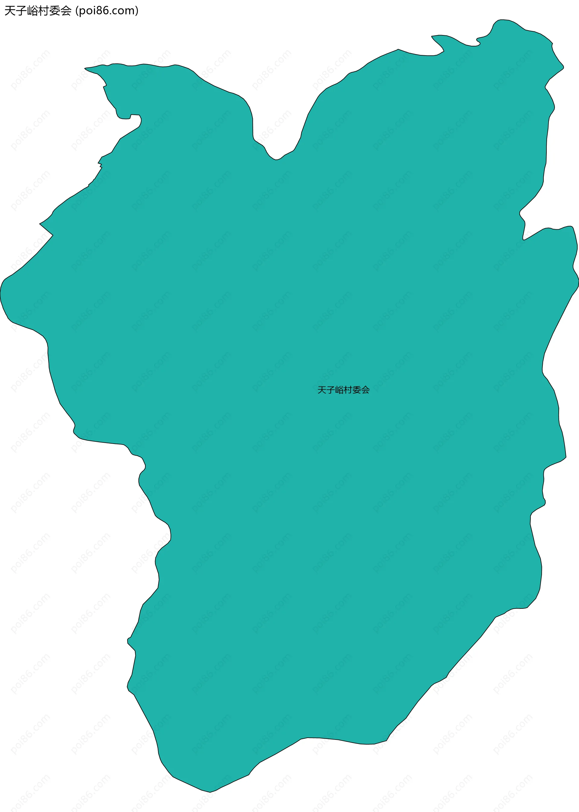 天子峪村委会边界地图