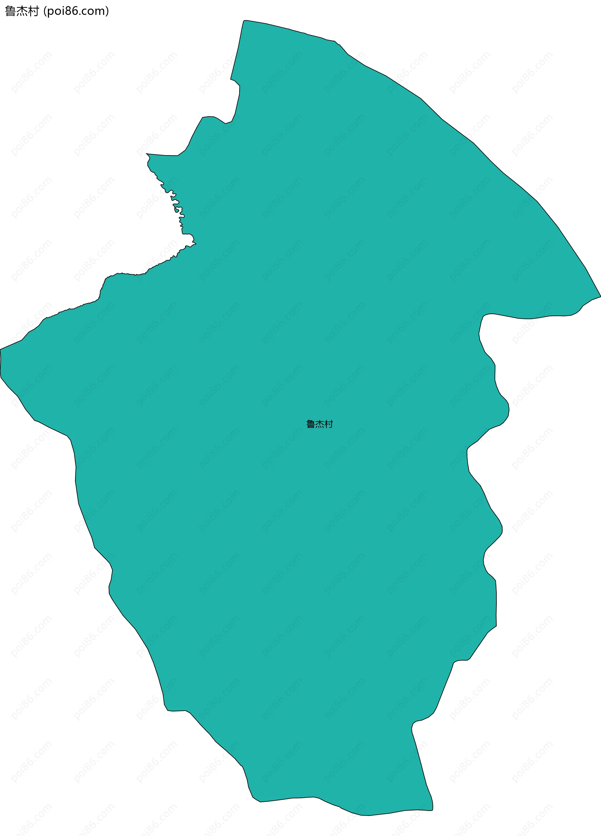 鲁杰村边界地图