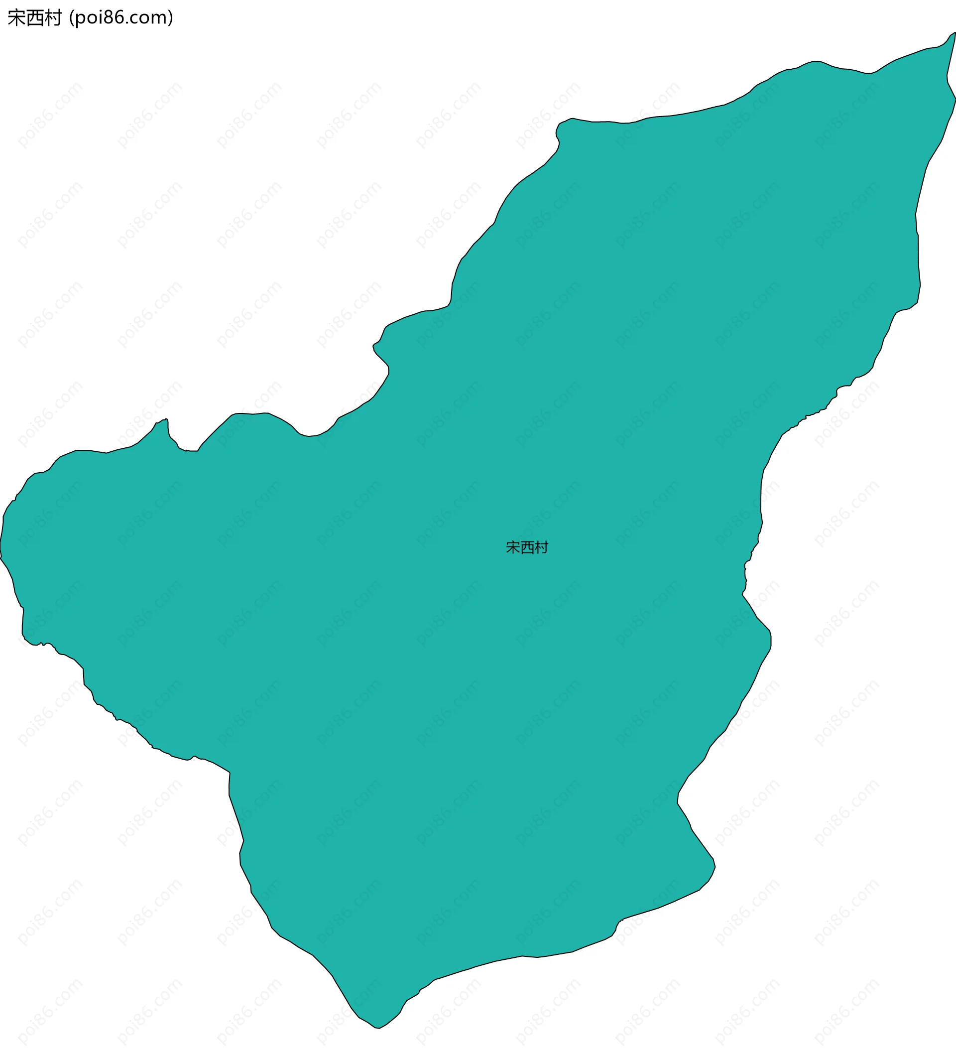 宋西村边界地图