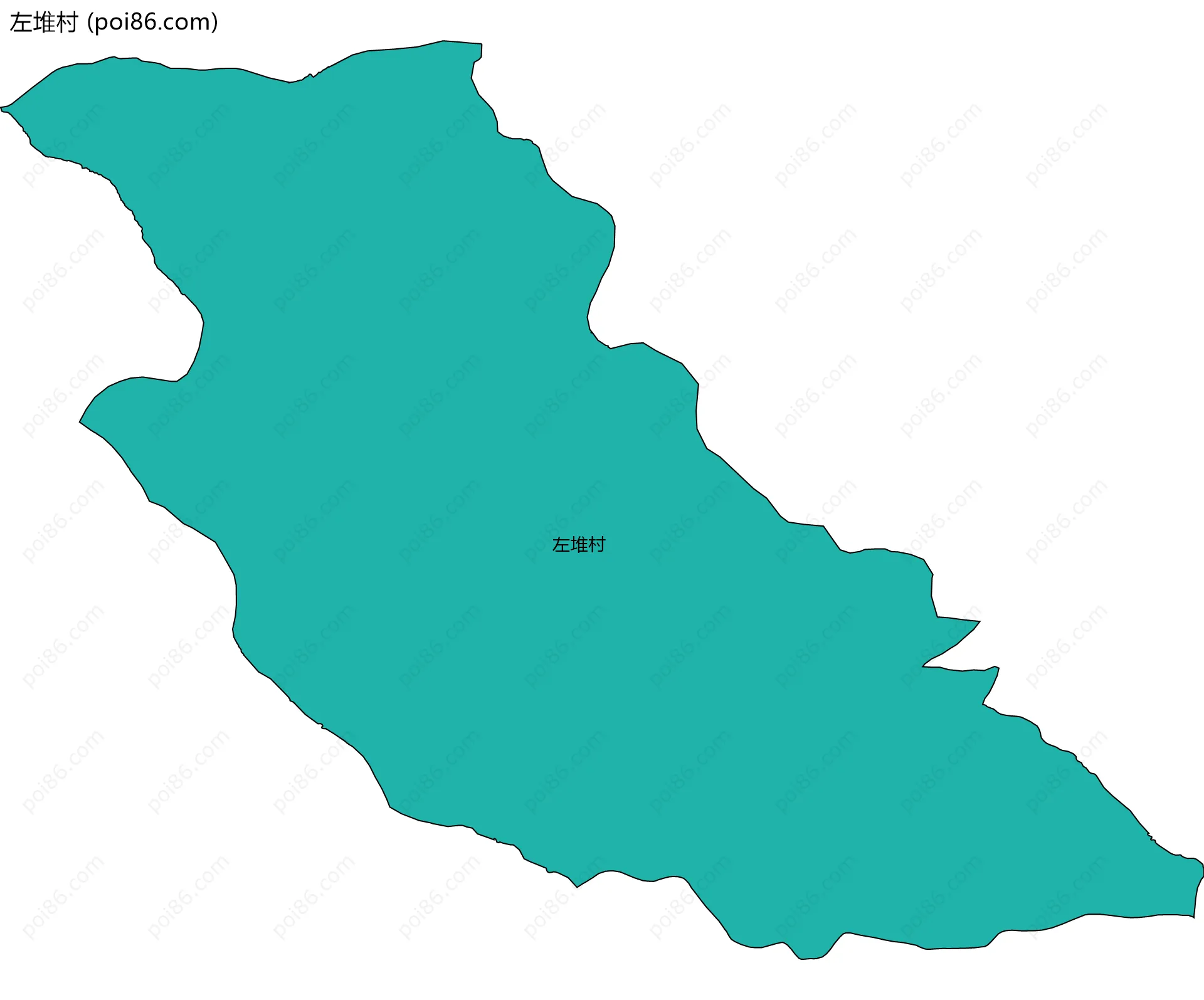 左堆村边界地图