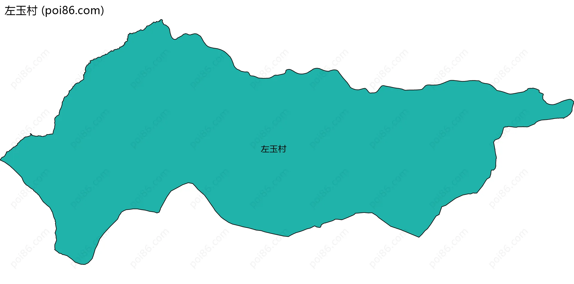 左玉村边界地图