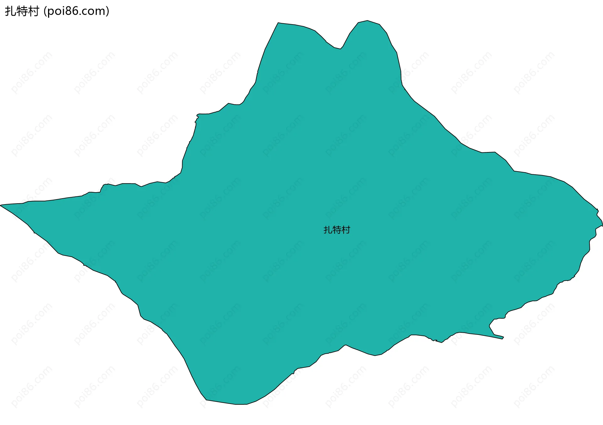 扎特村边界地图