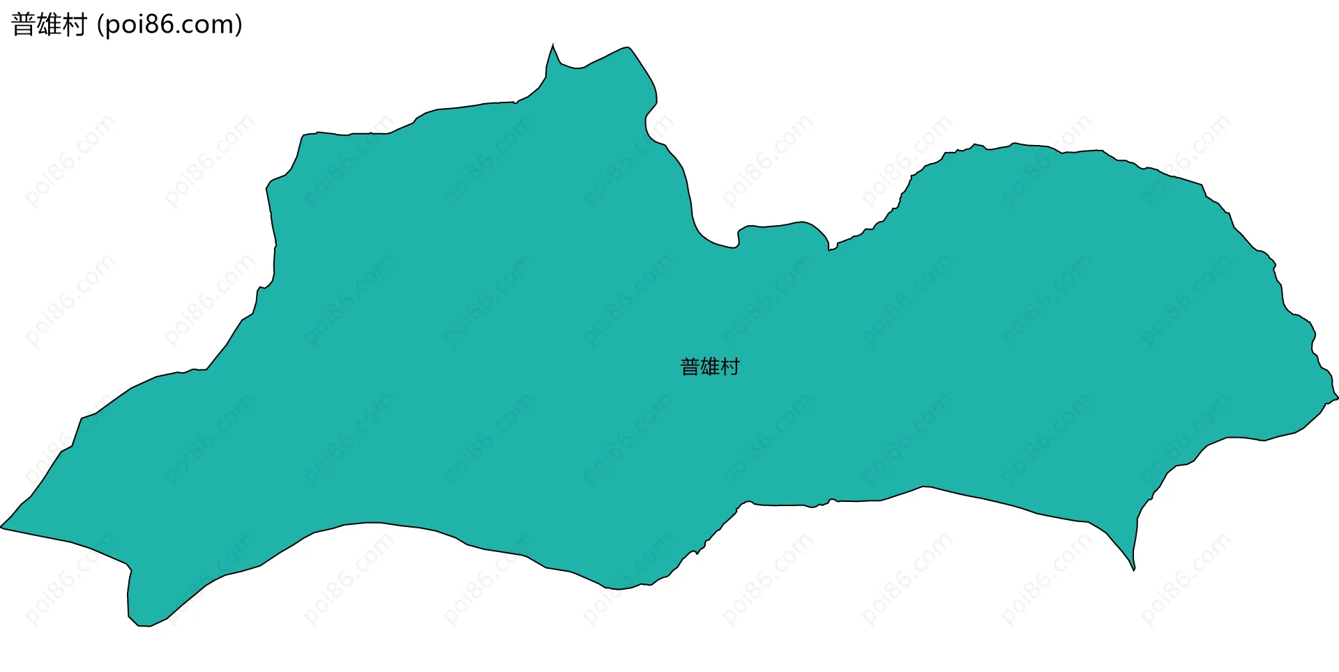 普雄村边界地图