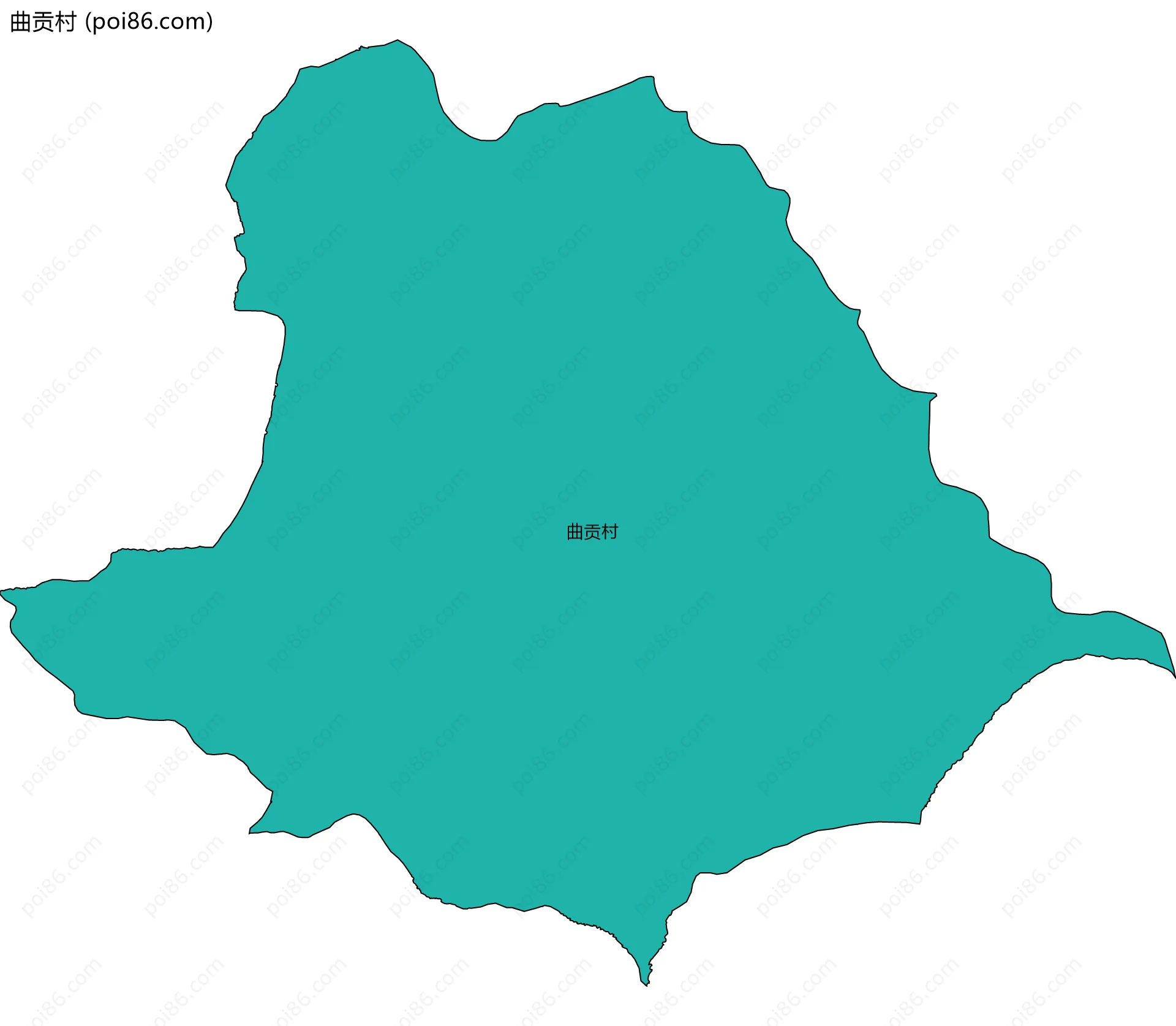 曲贡村边界地图