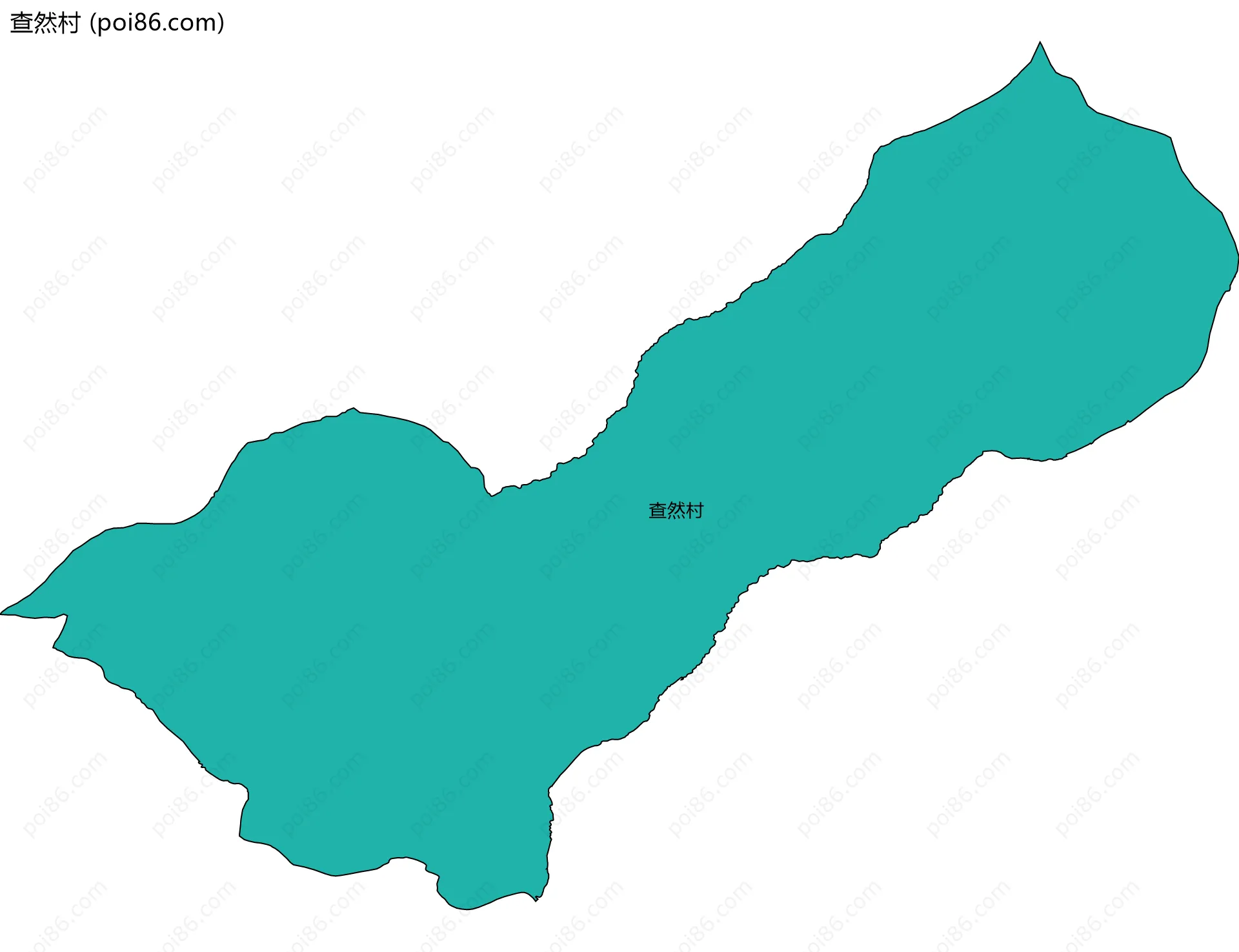 查然村边界地图