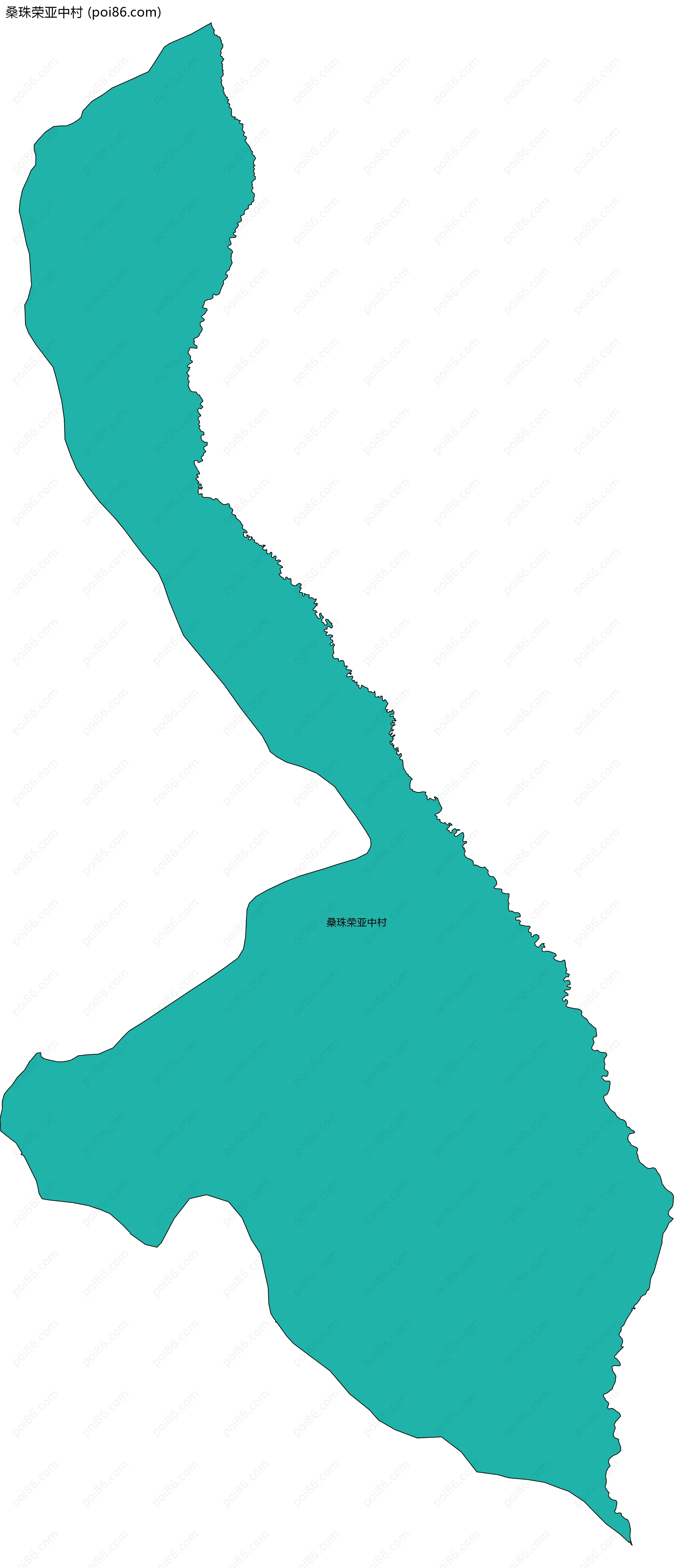 桑珠荣亚中村边界地图