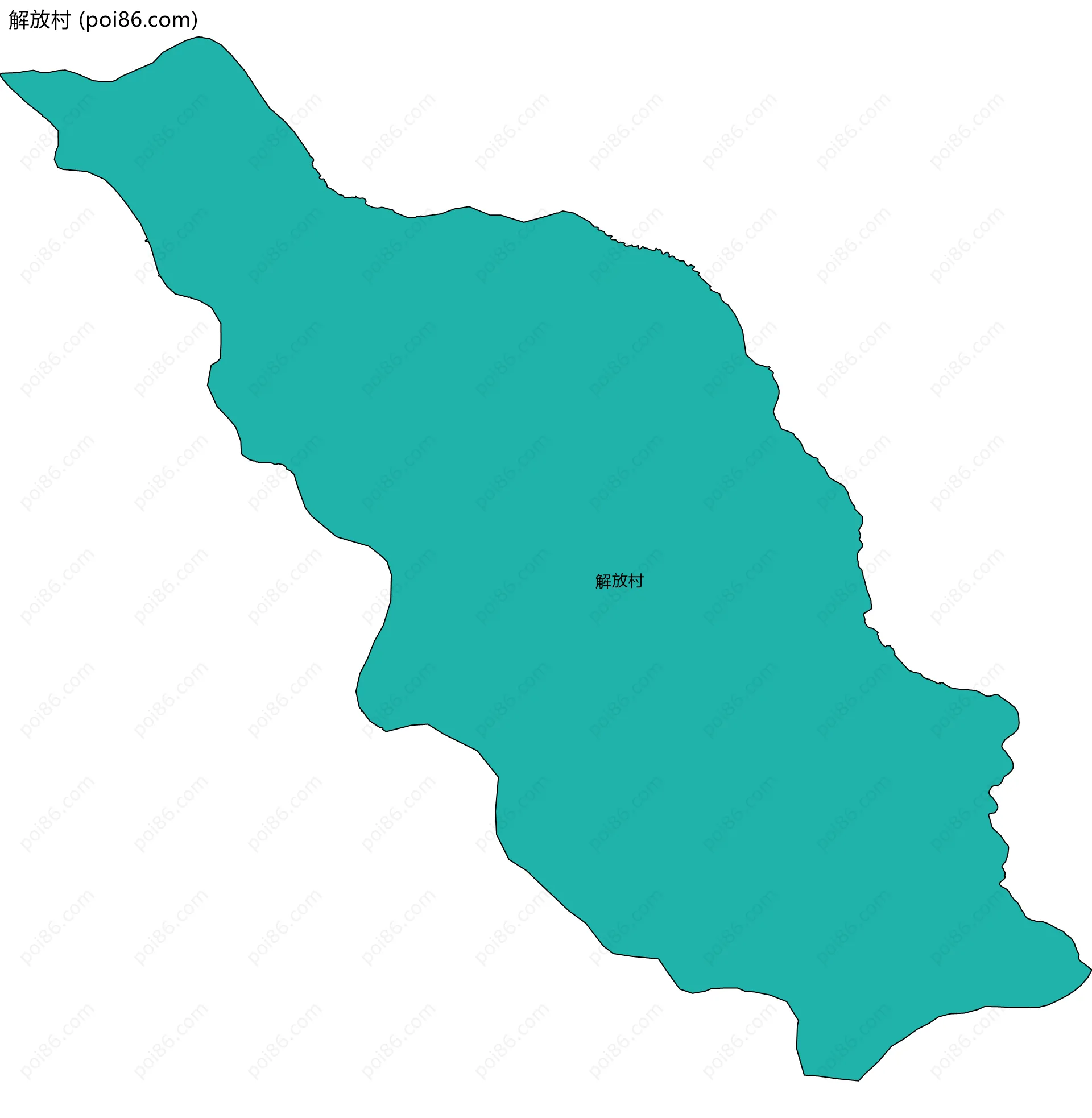 解放村边界地图