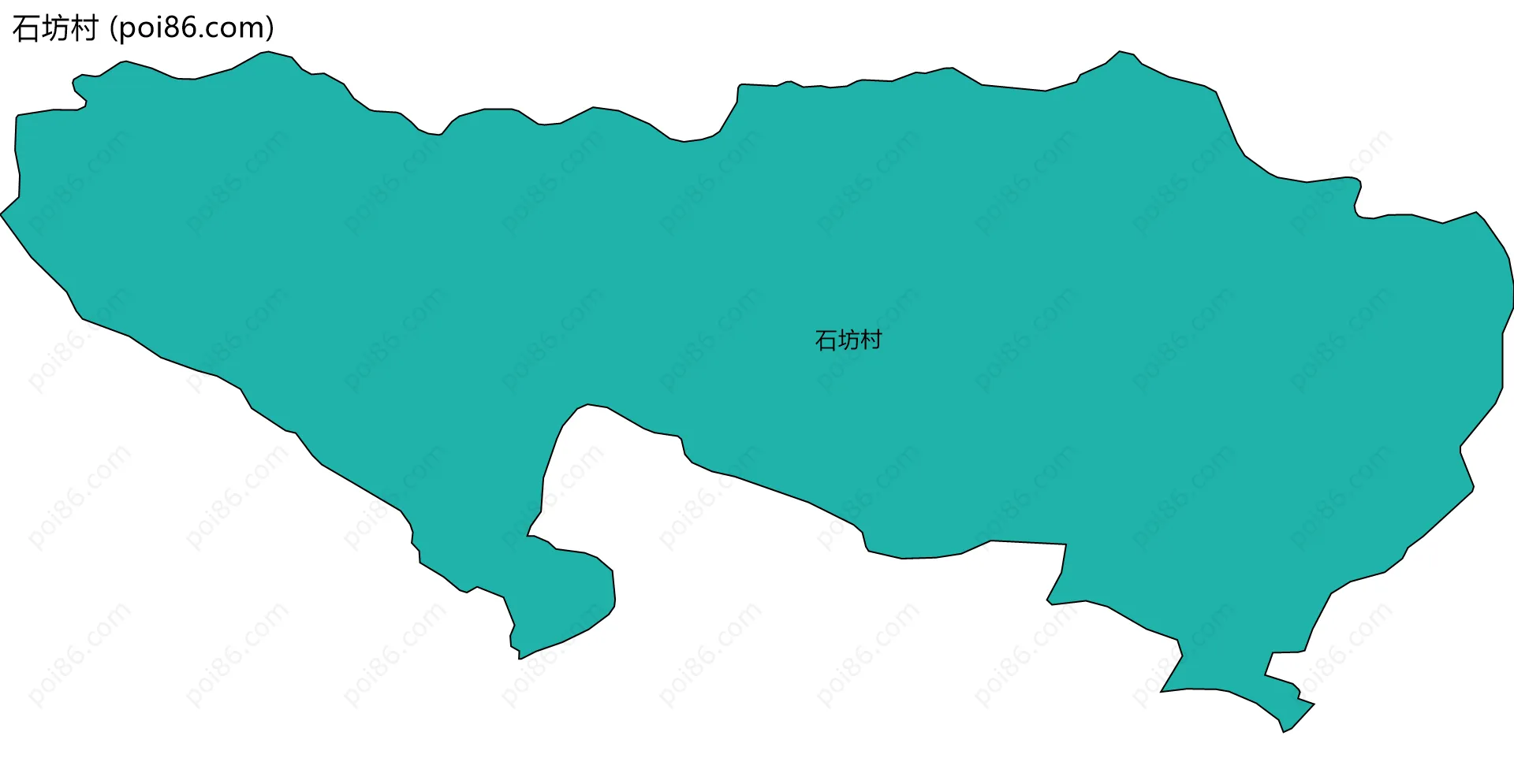 石坊村边界地图
