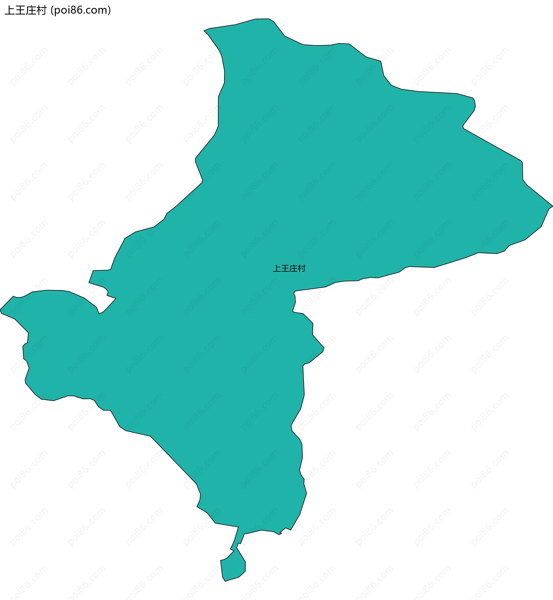 上王庄村边界地图