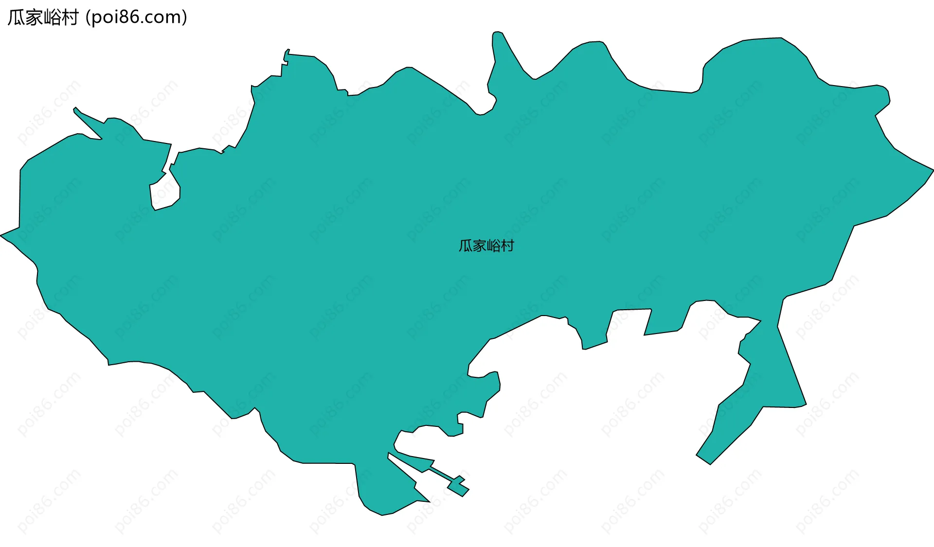 瓜家峪村边界地图