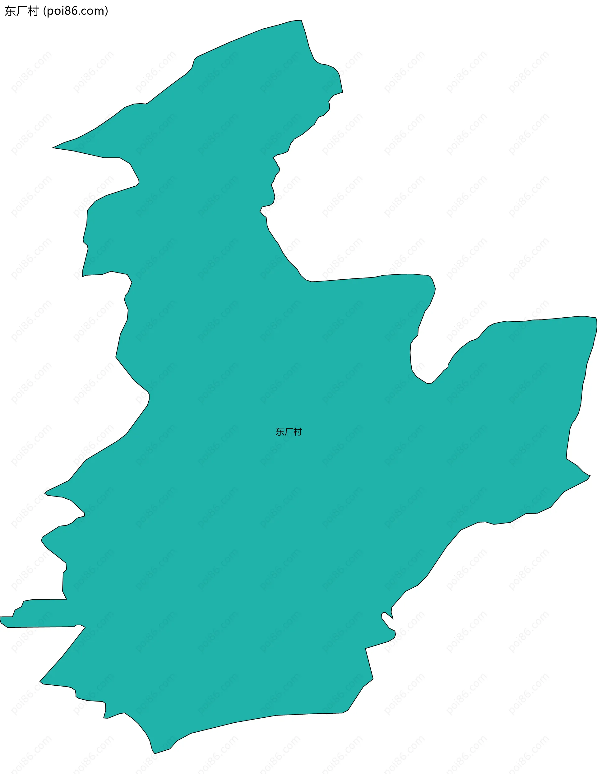 东厂村边界地图