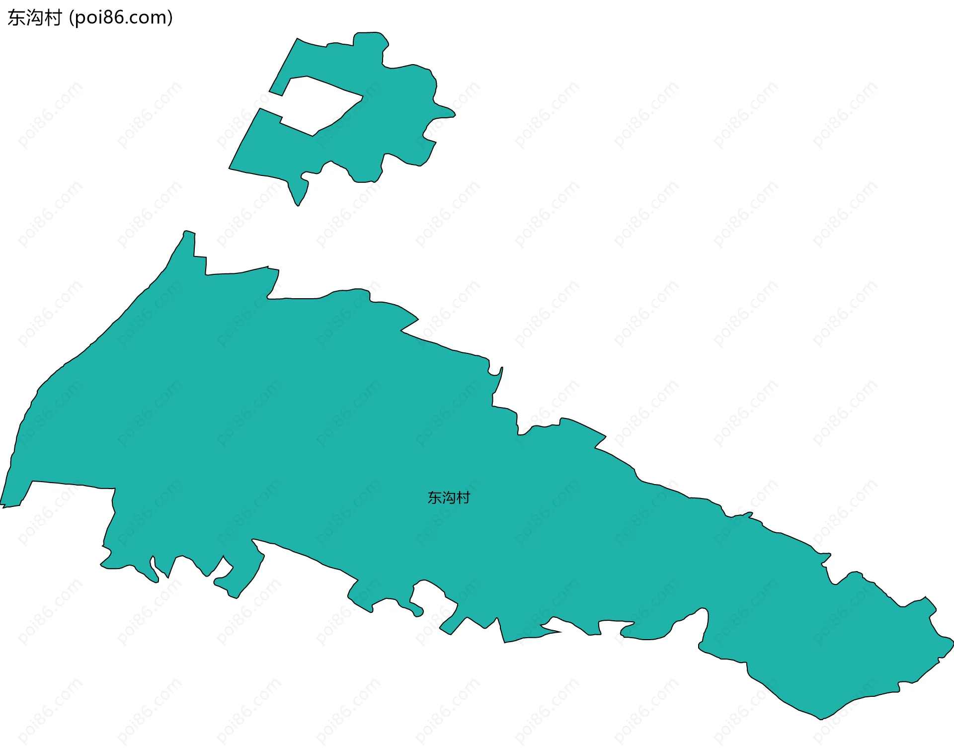 东沟村边界地图