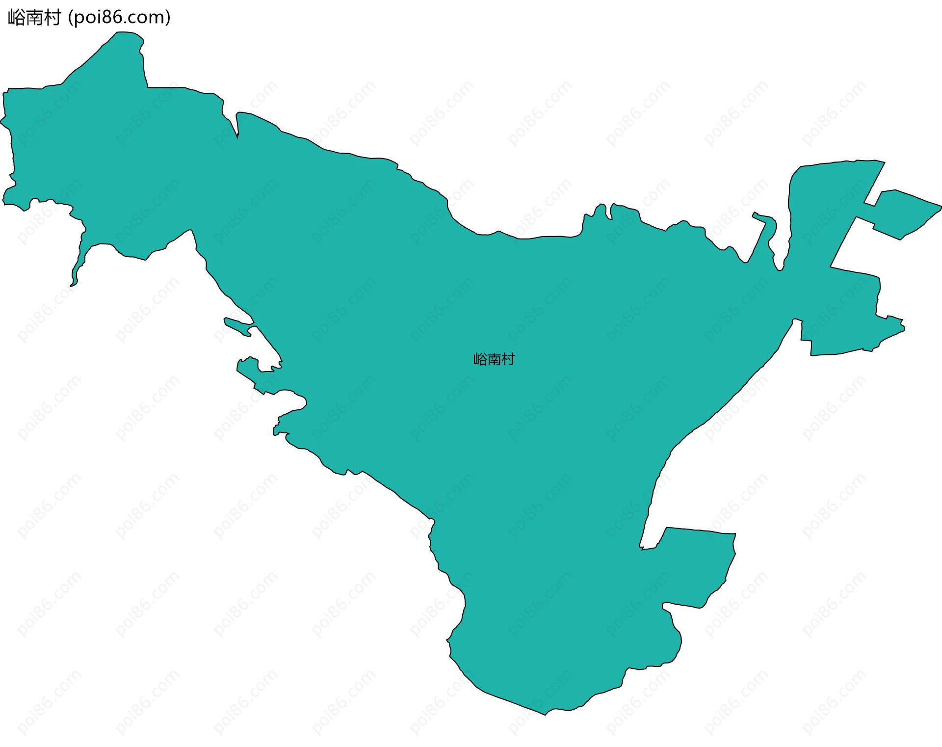 峪南村边界地图