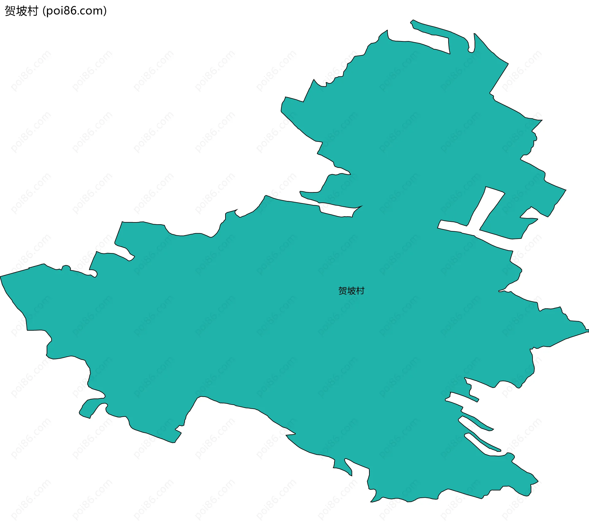 贺坡村边界地图