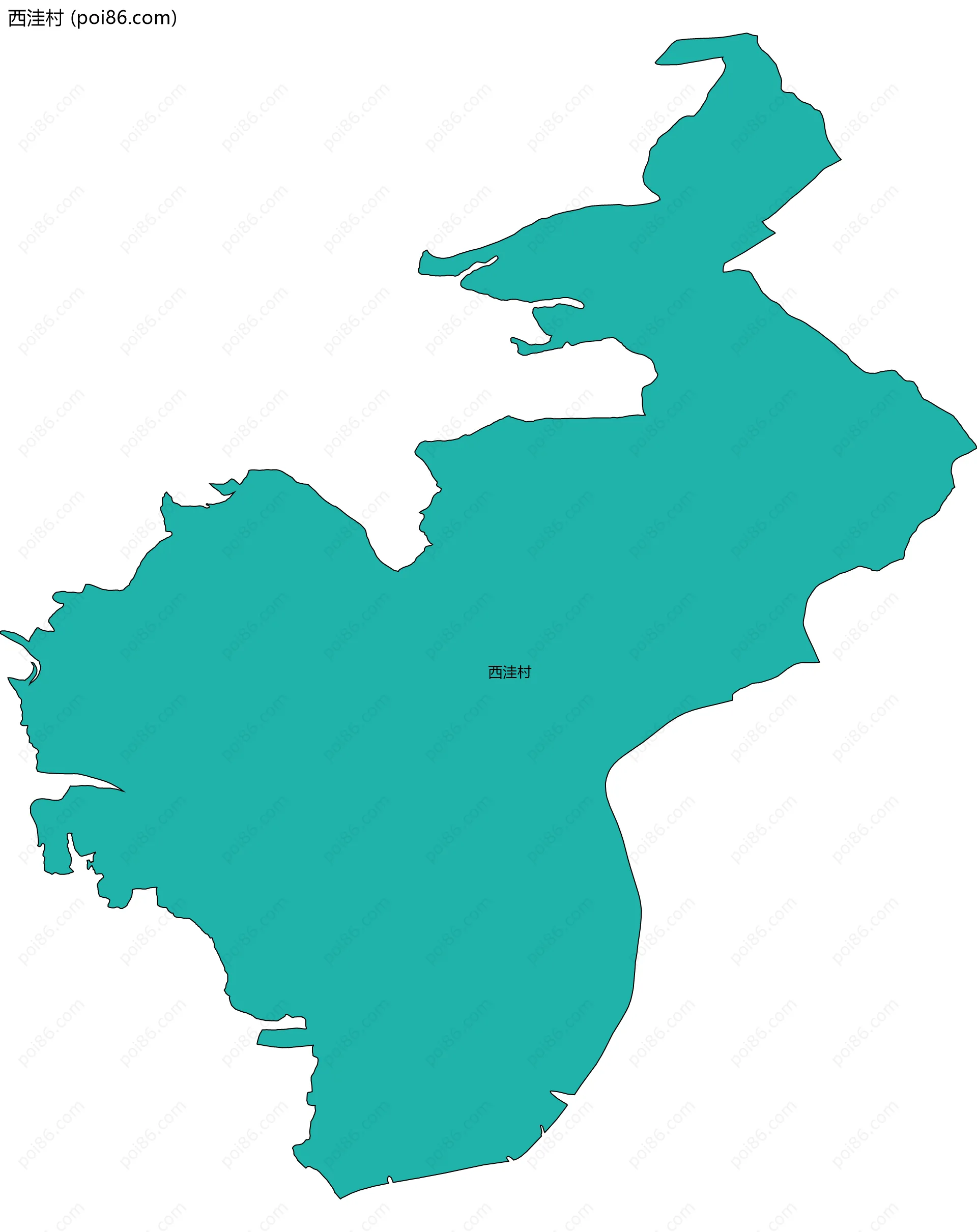 西洼村边界地图