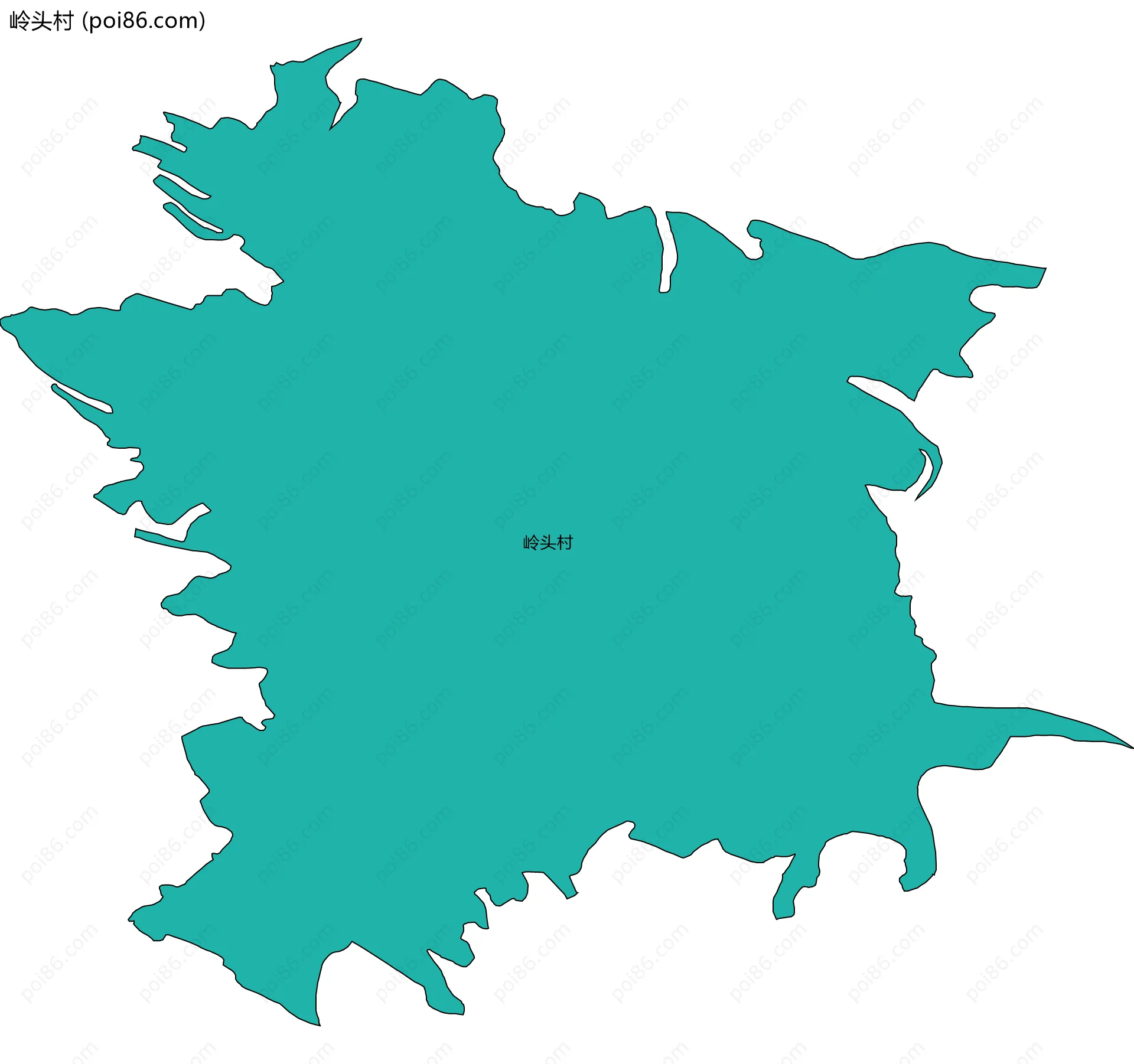 岭头村边界地图