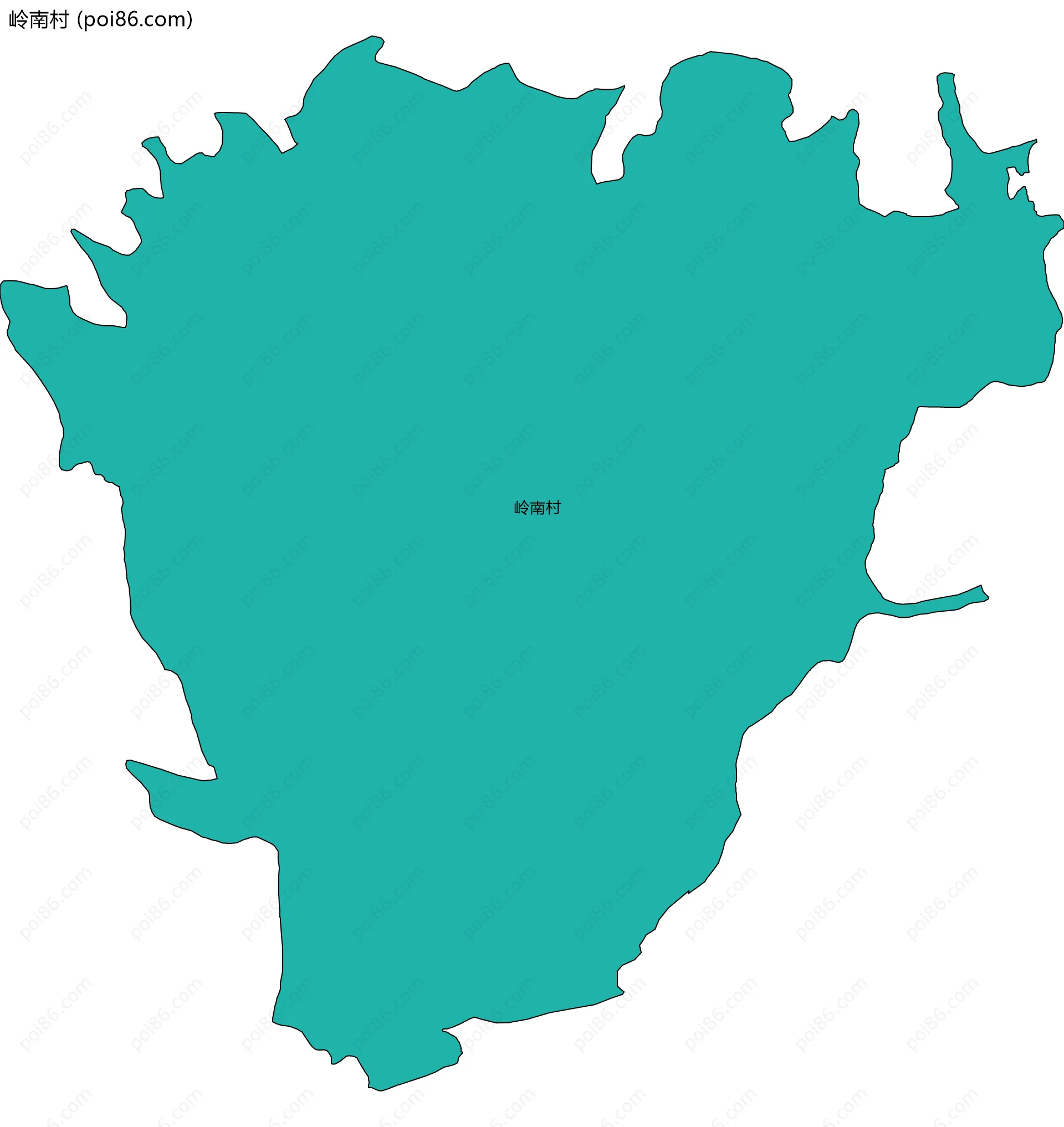 岭南村边界地图