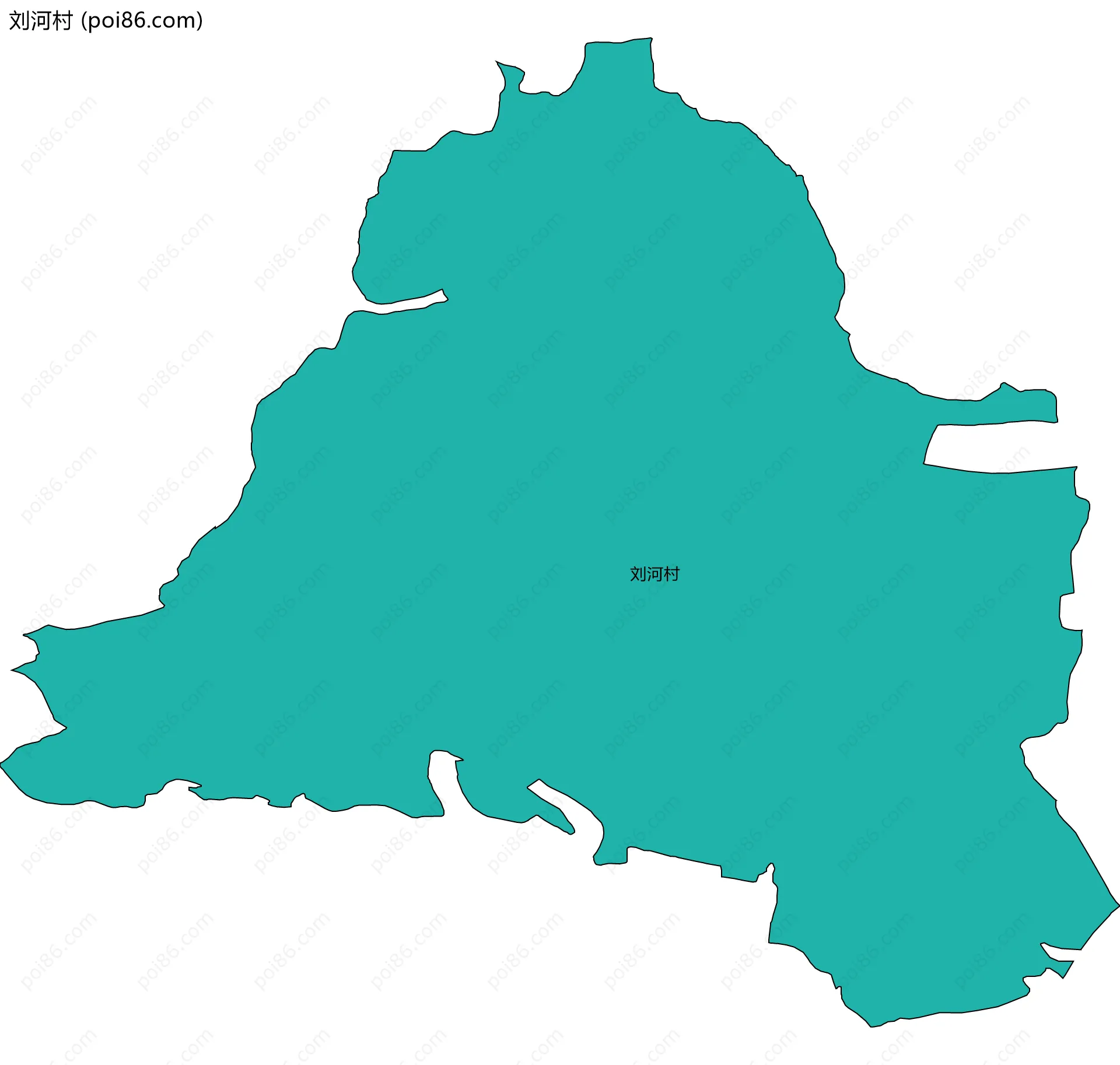 刘河村边界地图