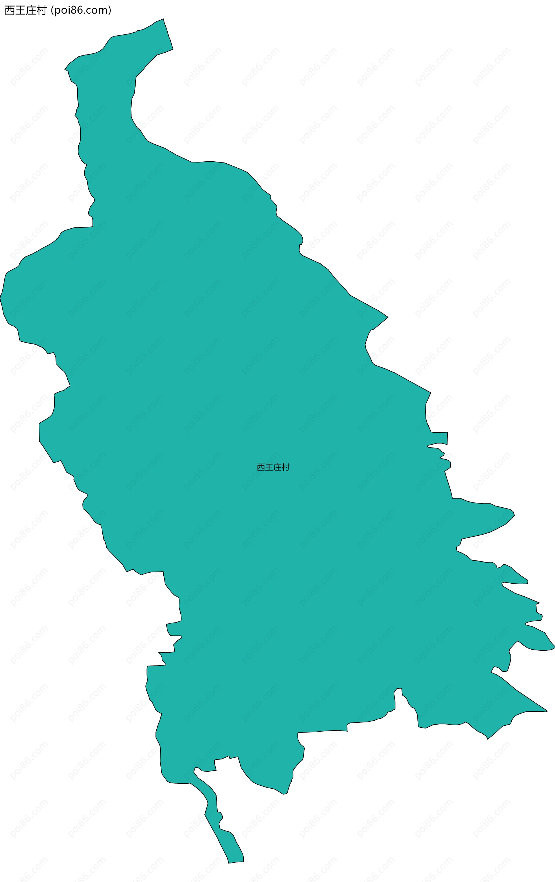 西王庄村边界地图